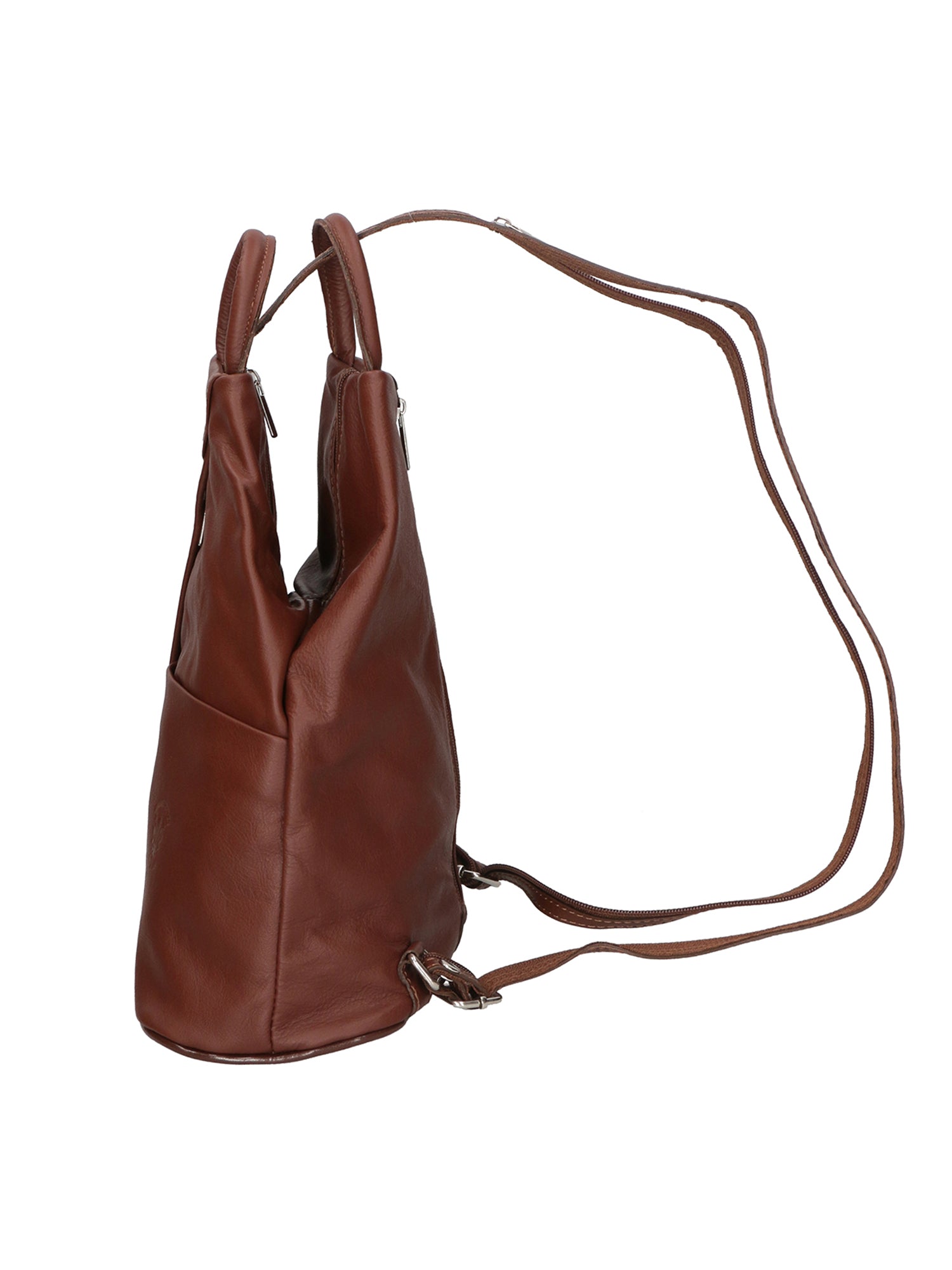 Erika Zaino da donna in vera pelle Casual 80072-MARRONE Chiara Ferretti