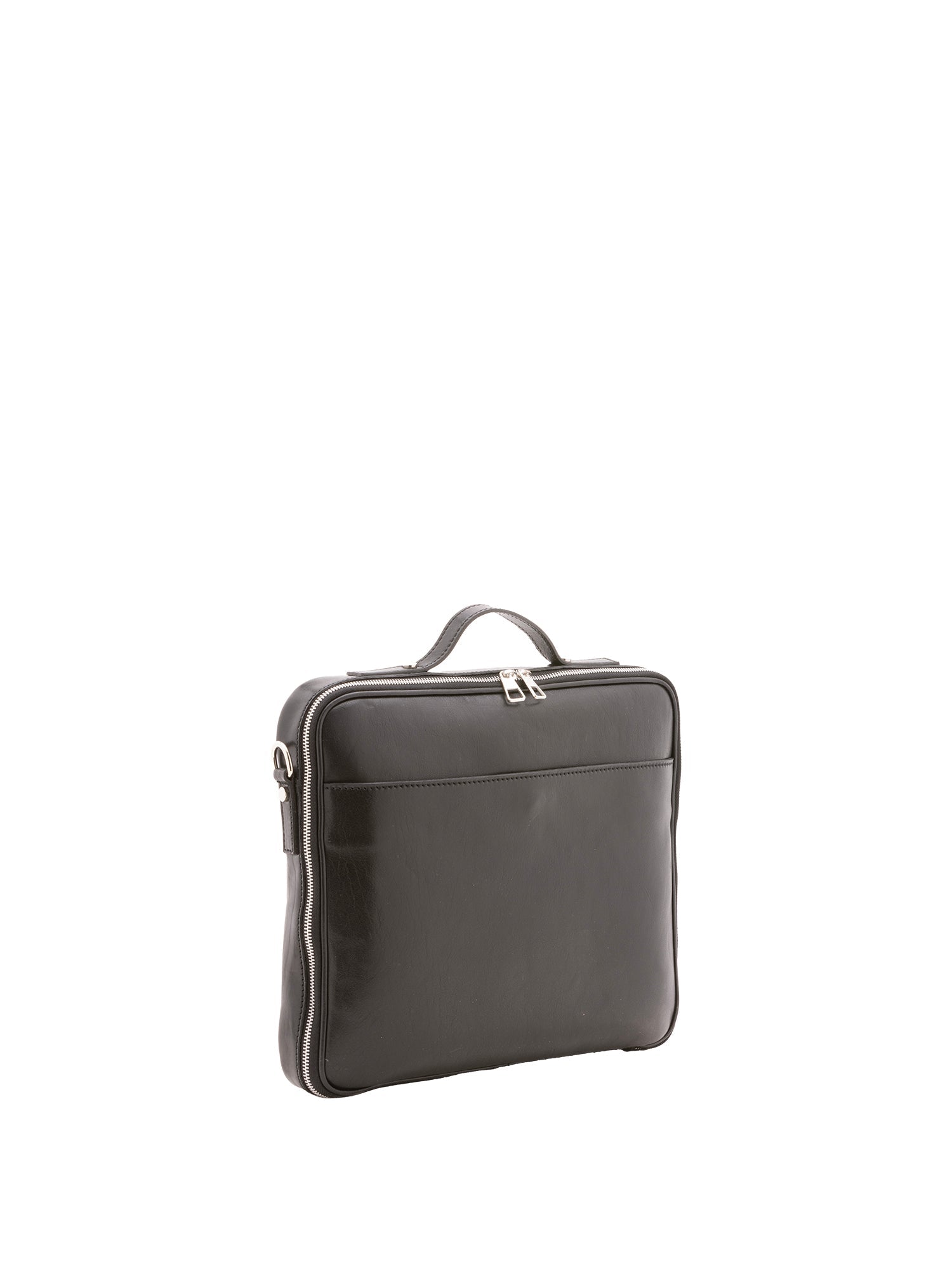 Borsa a mano unisex in vera pelle Made in Italy 4542-NERO Alessia Firenze