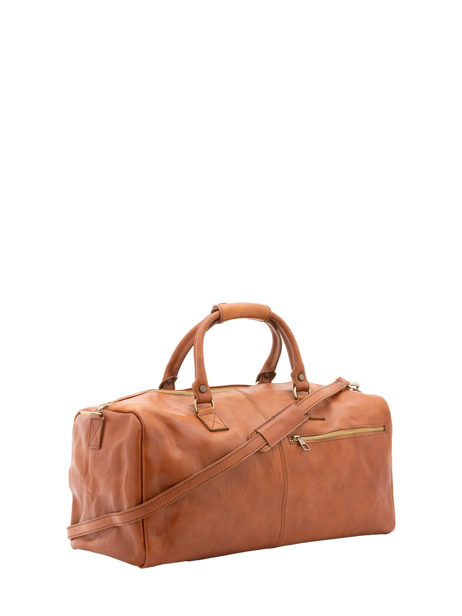 Borsa da viaggio unisex in vera pelle 100% cotone 4311-MIELE Alessia Firenze