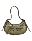 Gloria Damenhandtasche aus echtem Leder, hergestellt in Italien, 12 x 25 x 6 cm