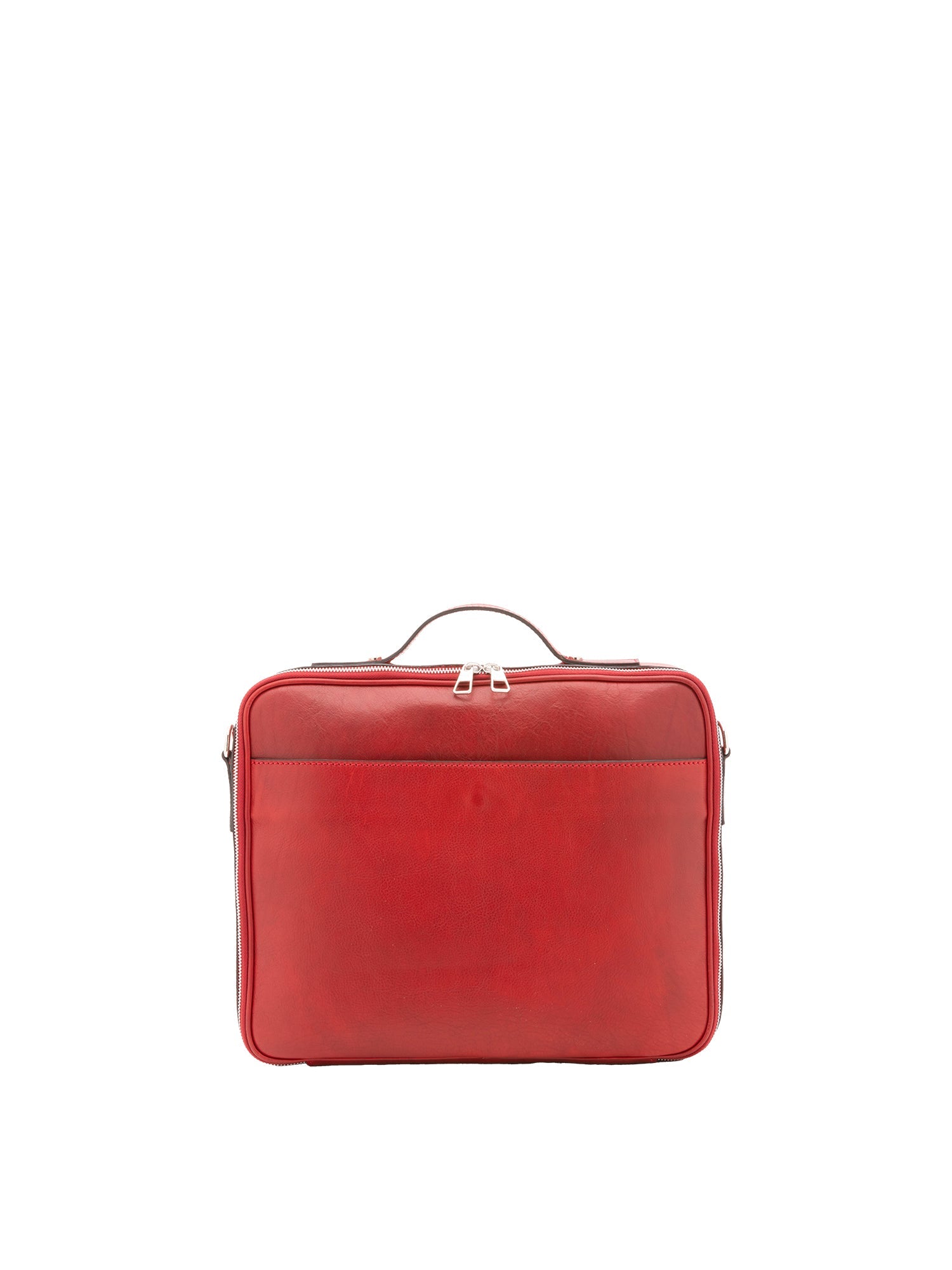 Borsa a mano unisex in vera pelle Made in Italy 4542-ROSSO Alessia Firenze