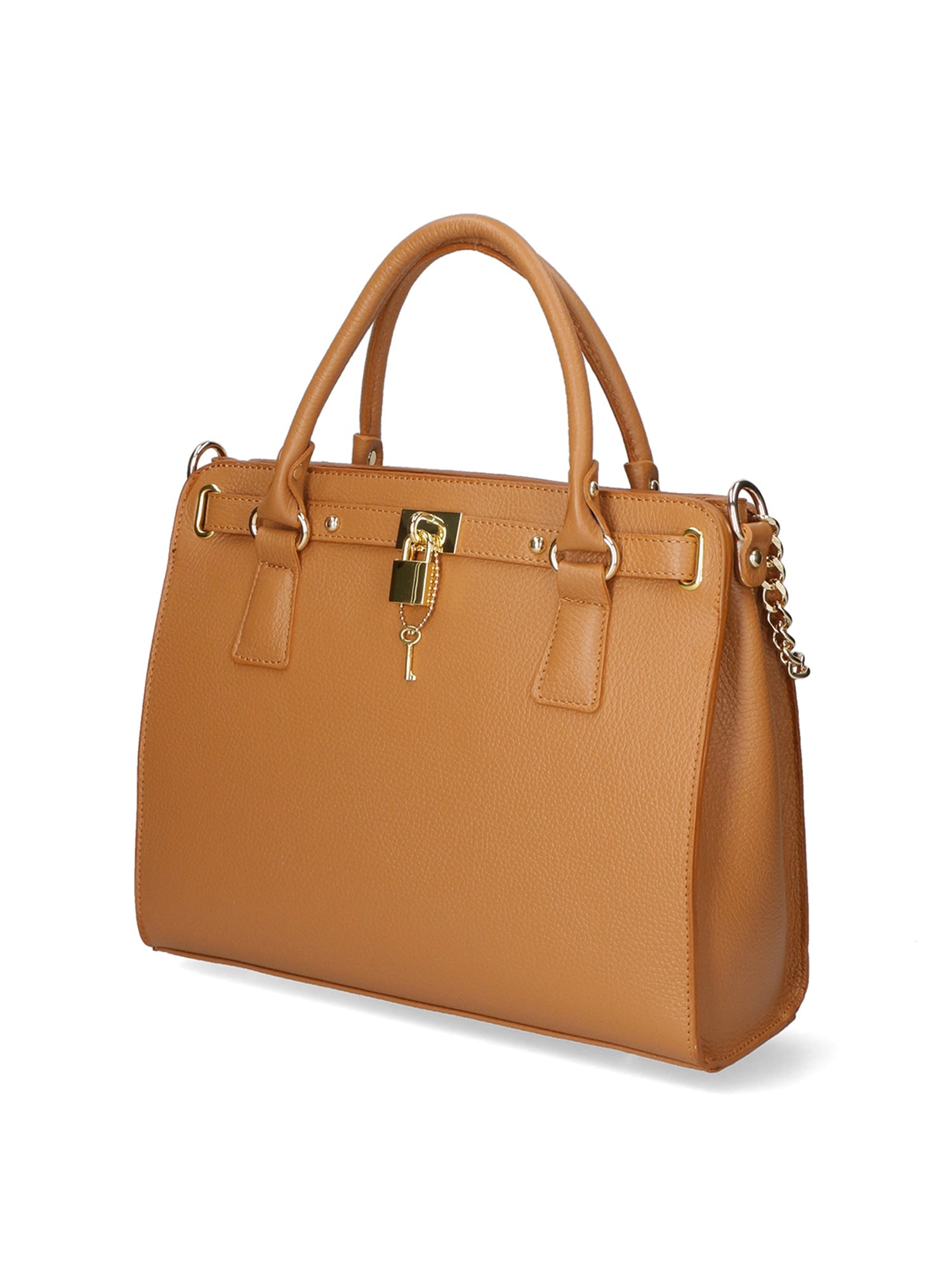 Dorotea Borsa a mano da donna 100% pelle 80040-D17 CUOIO SCURO DARK COGNAC Chiara Ferretti