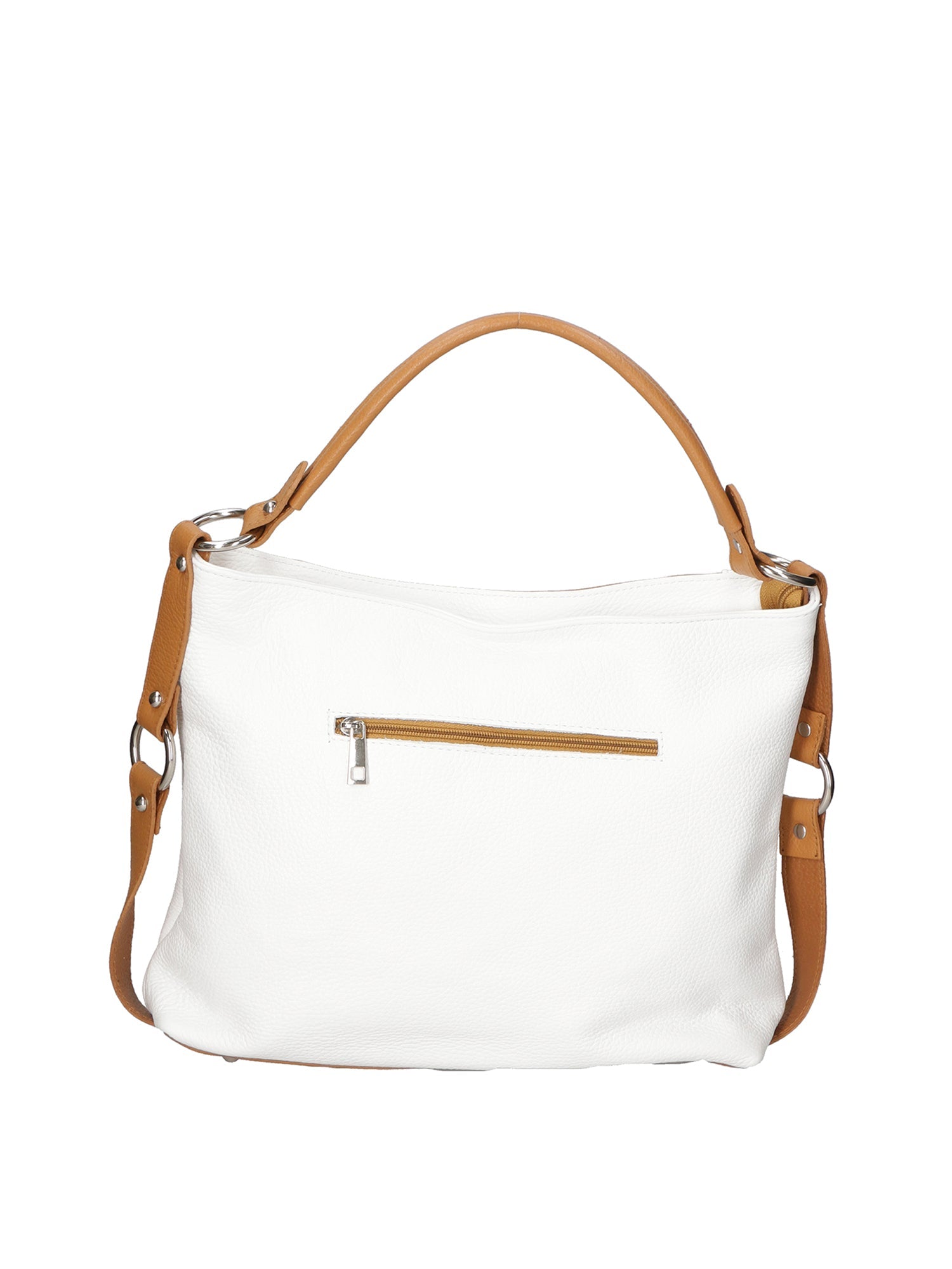 Emily Borsa a spalla da donna Vera pelle 80064-D17 CUOIO D01 BIANCO Chiara Ferretti