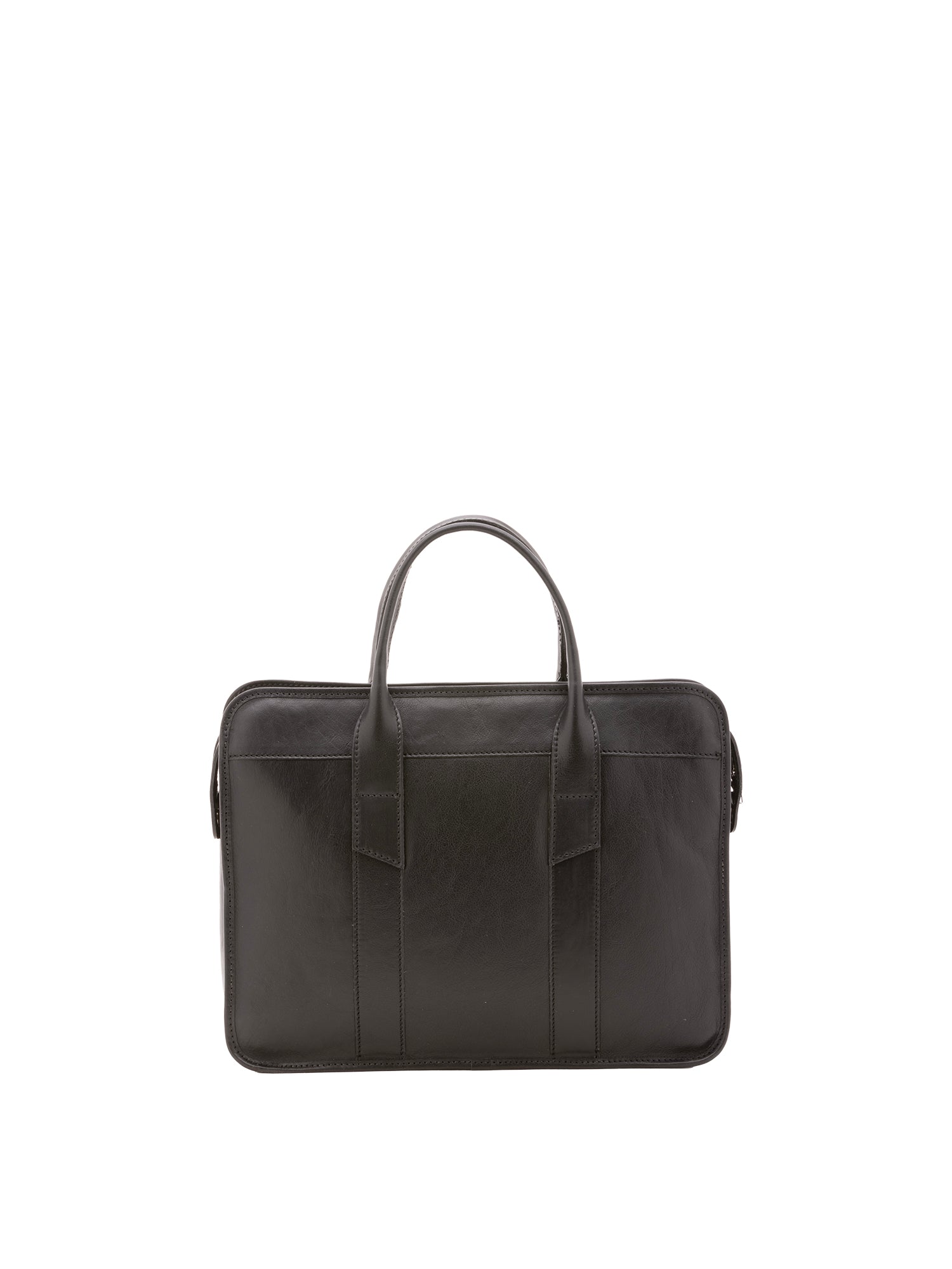 Borsa a mano unisex vera pelle Made in Italy 4454-NERO Alessia Firenze