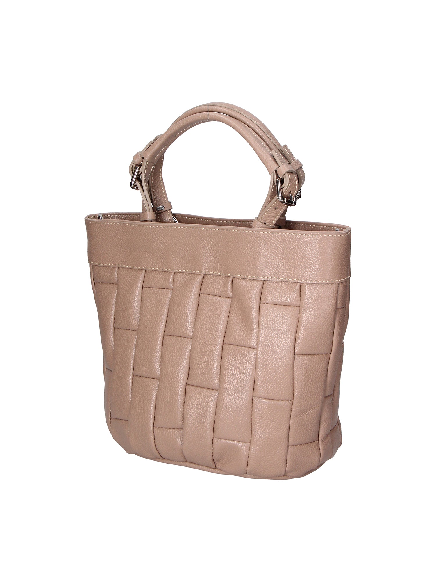 Olimpia Damenhandtasche aus echtem Leder, hergestellt in Italien, 24 x 28 x 14 cm