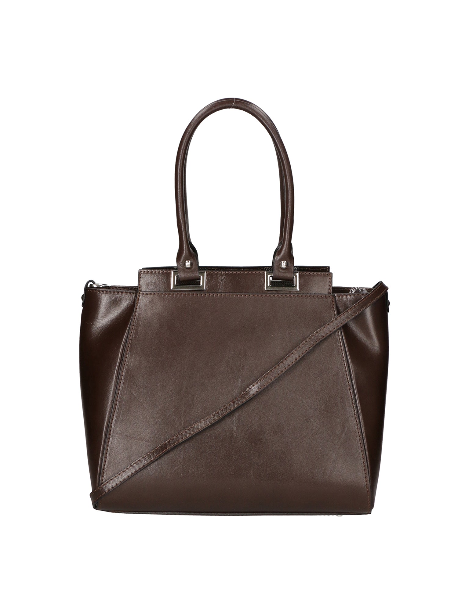 Fatima Borsa a mano da donna 100% pelle 9060-TMORO DARK BROWN Chiara Ferretti