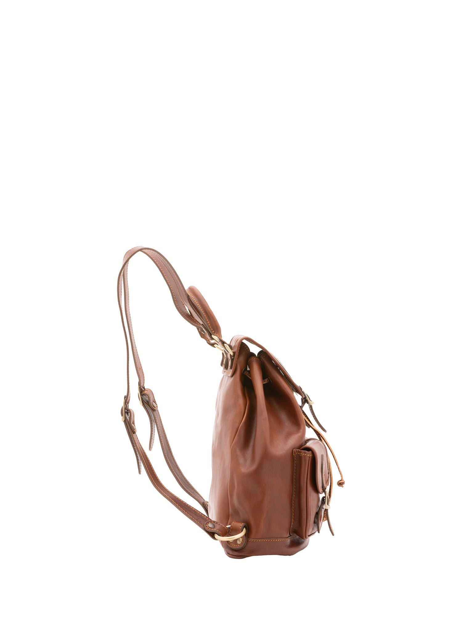 Zaino in vera pelle unisex Made in Italy 4030-MARRONE Alessia Firenze