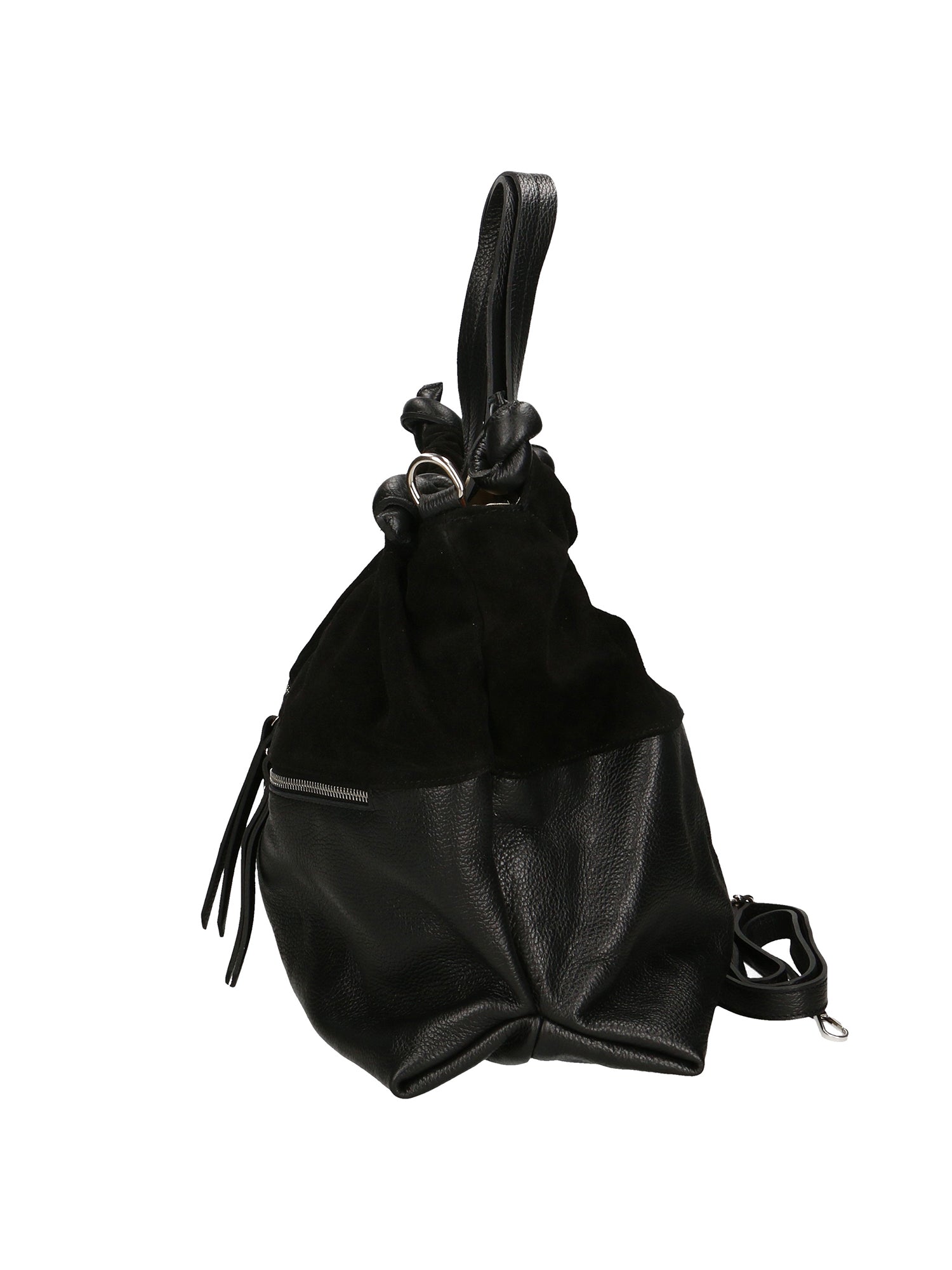 Firenze Borsa a mano da donna Vera pelle 01838-D28 NERO BLACK Chiara Ferretti