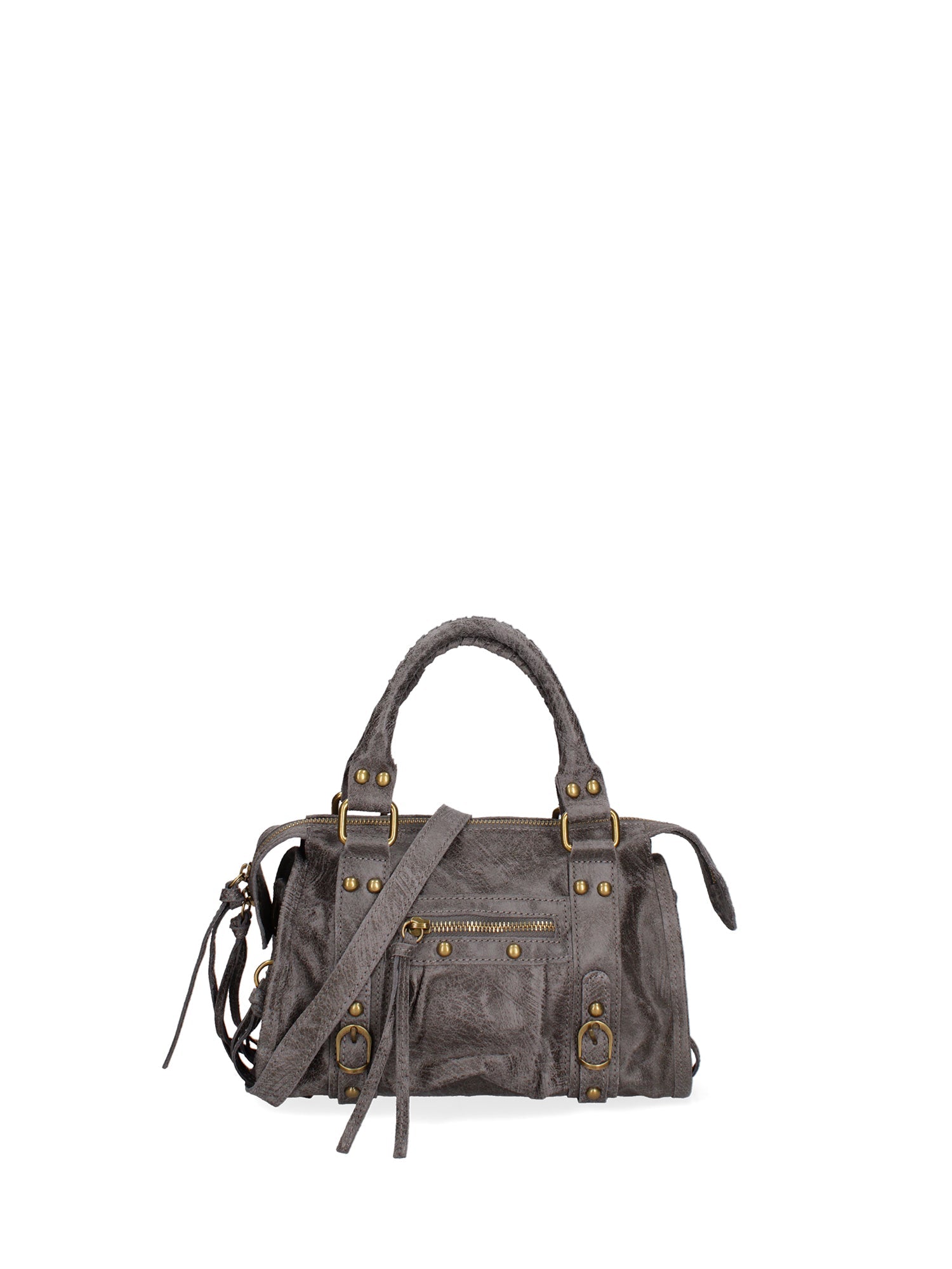 Erisia Borsa a spalla da donna Vera pelle 06091-042 GRIGIO SCURO Chiara Ferretti
