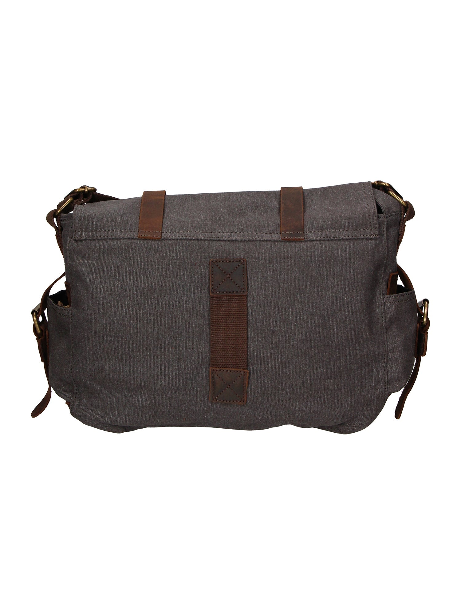 Melania Borsa a spalla unisex Canvas e vera pelle ZG3016-NERO BLACK Chiara Ferretti