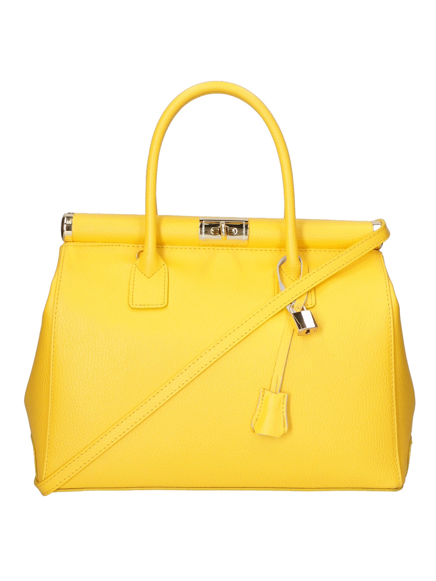 Aleria Borsa a mano da donna Vera pelle 8005-D04 GIALLO Chiara Ferretti