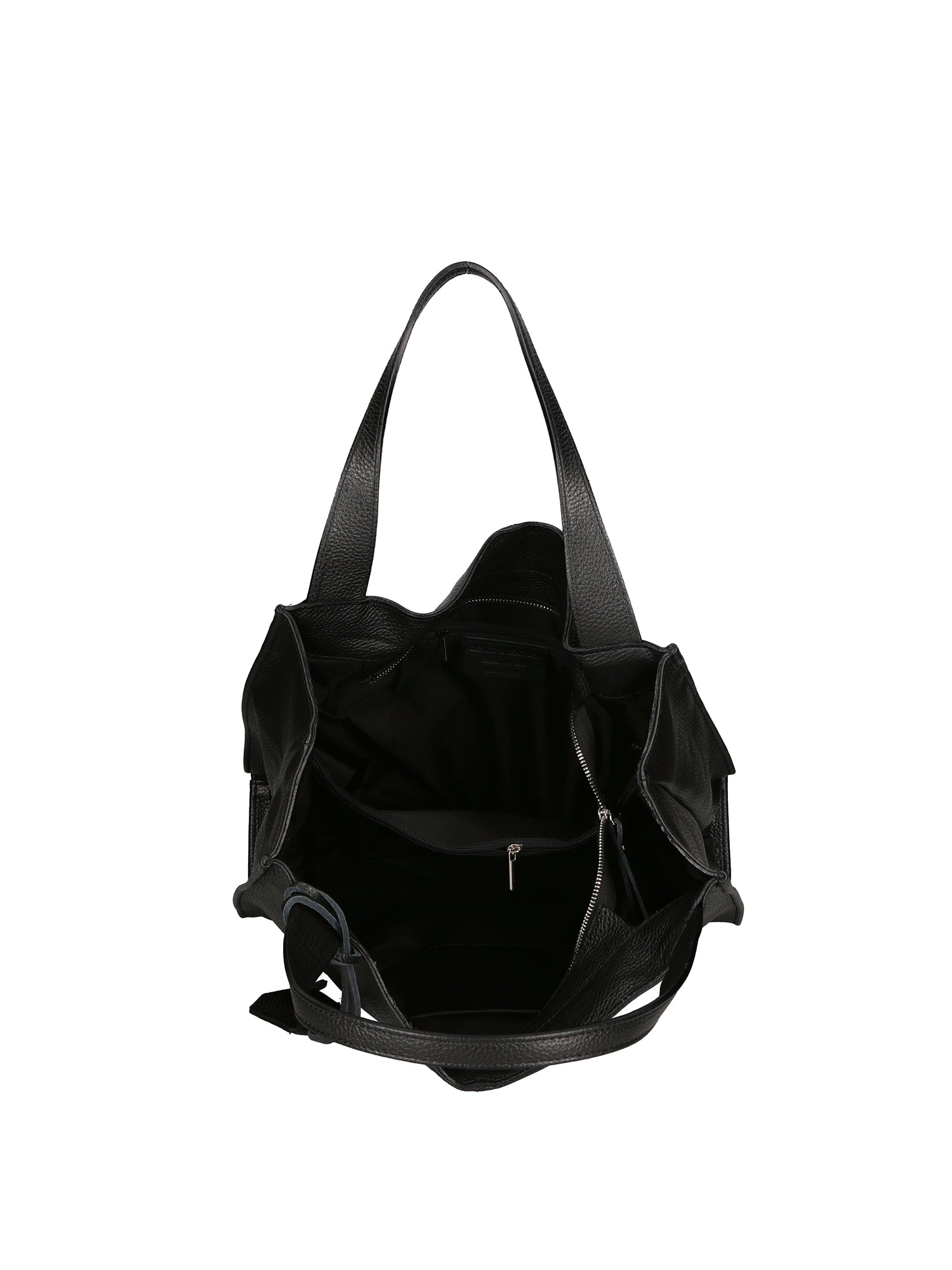 Aelia Borsa a spalla da donna Vera pelle 3312-D28 NERO BLACK Chiara Ferretti