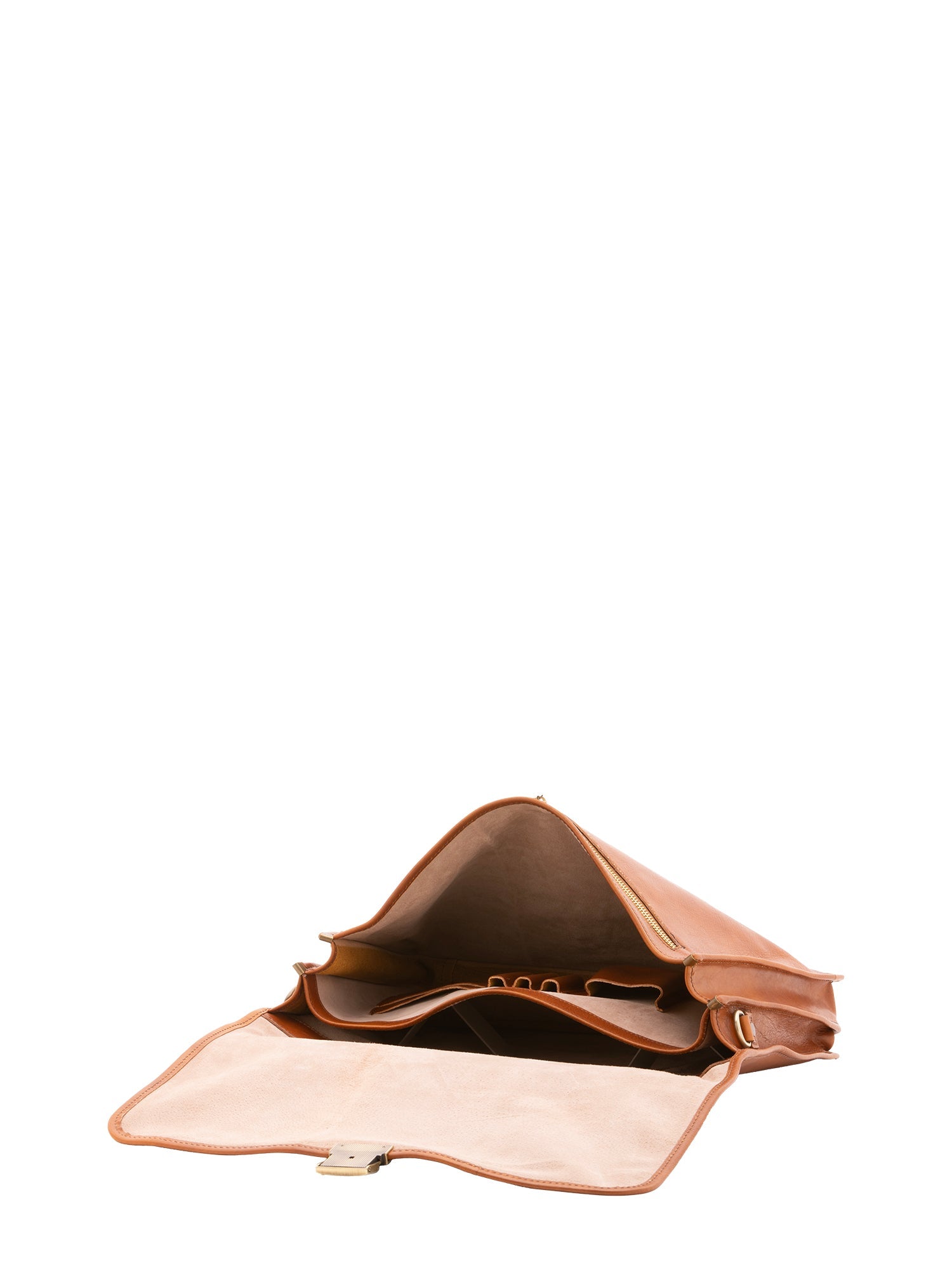 Borsa a mano unisex in vera pelle Made in Italy 4017-MIELE Alessia Firenze