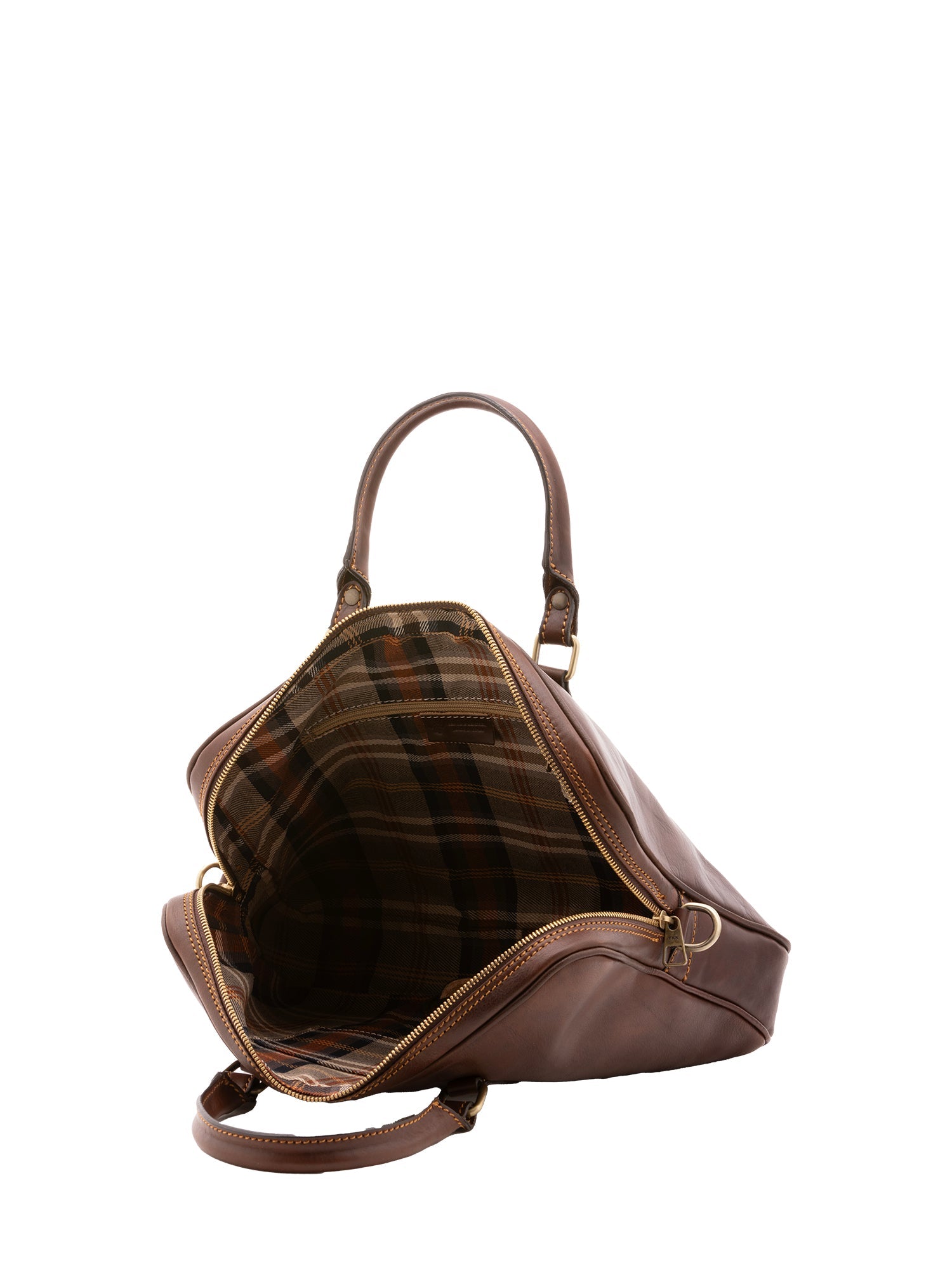 Borsa a mano unisex in vera pelle Made in Italy 4540-TESTA DI MORO Alessia Firenze