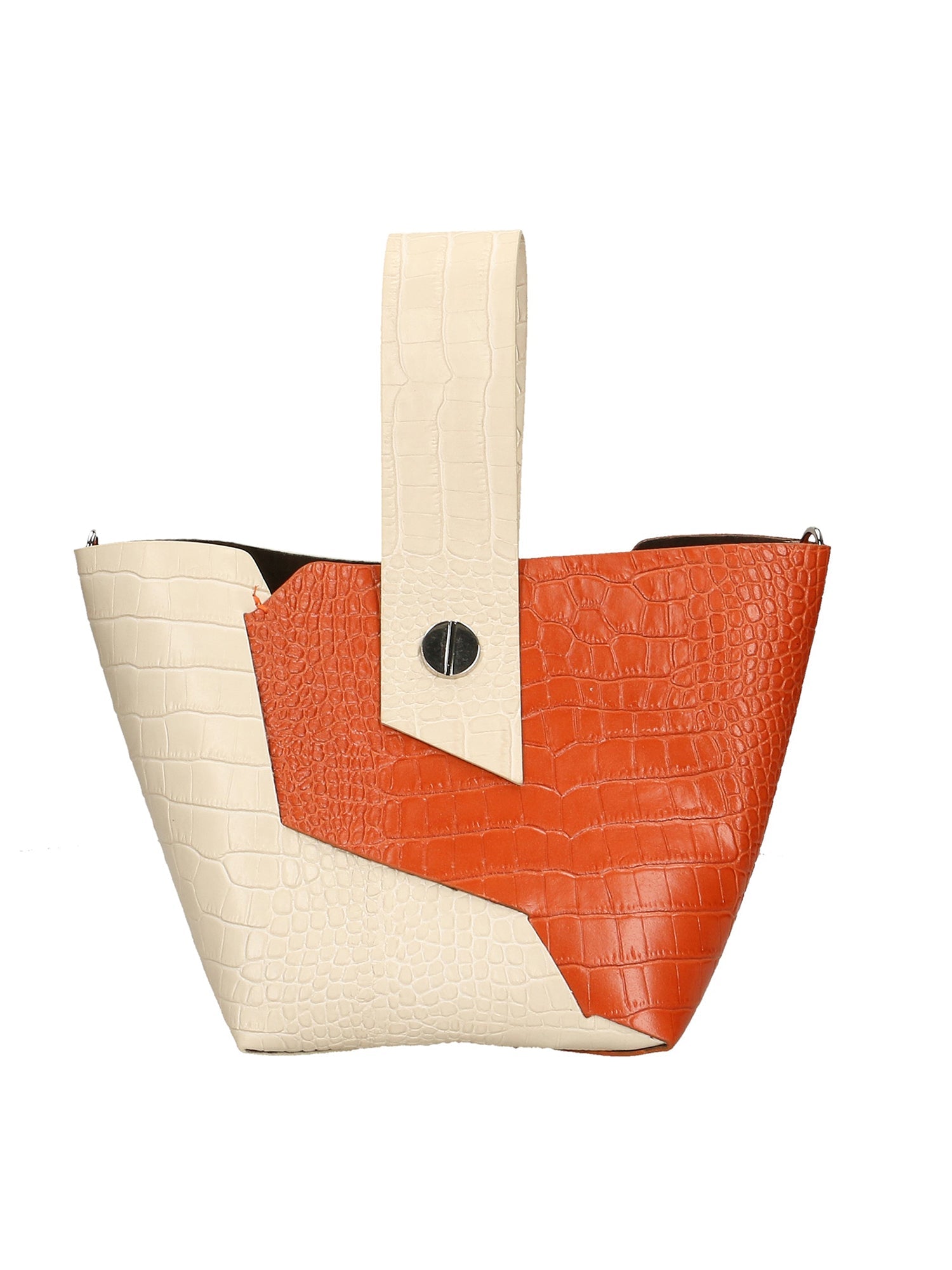 Ombretta Borsa a mano da donna Vera pelle 00643-C37+C35 BEIGE+ARANCIONE Chiara Ferretti