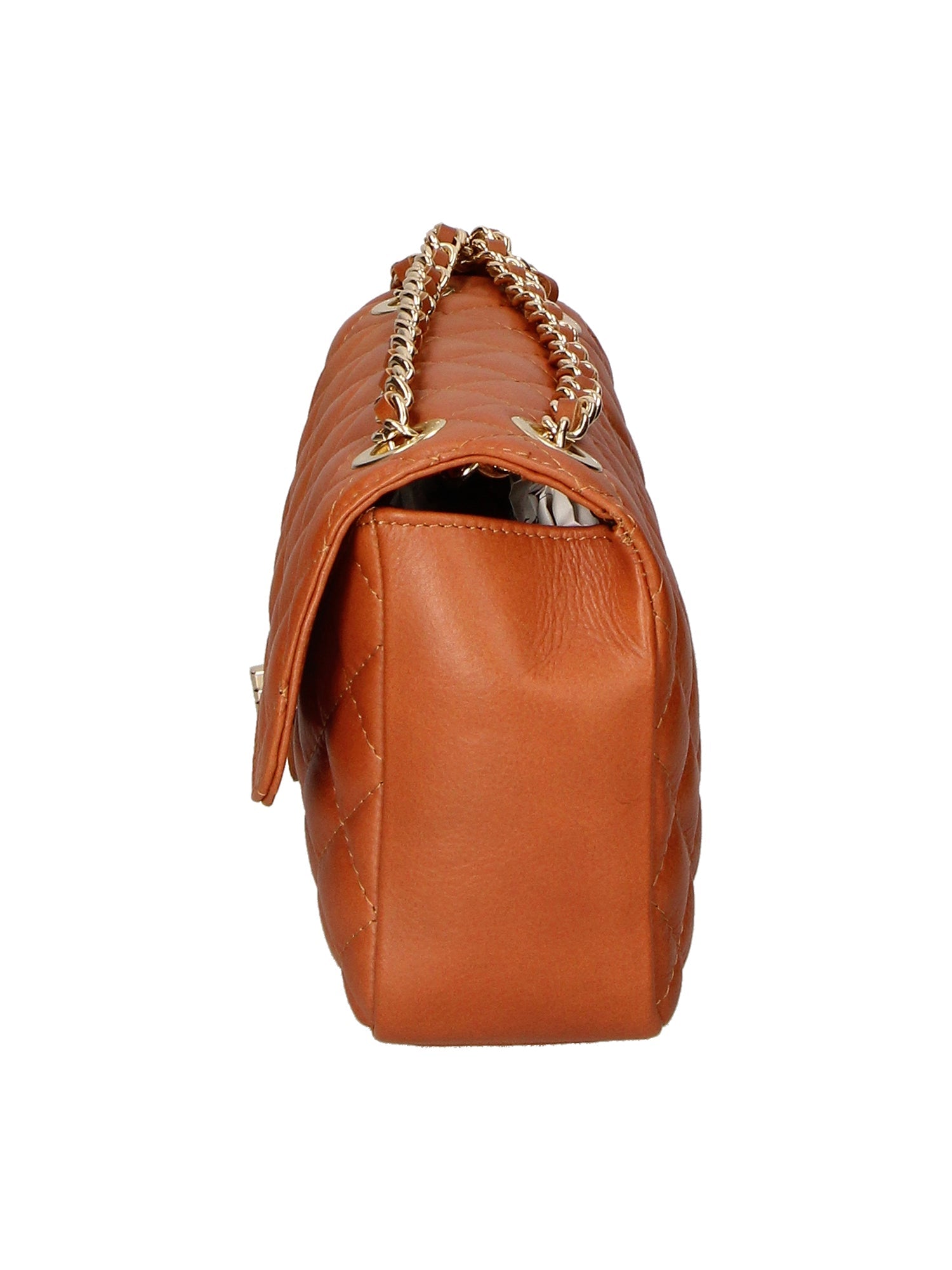 Clizia Borsa a spalla da donna Vera pelle 6078-S17 CUOIO SCURO Chiara Ferretti
