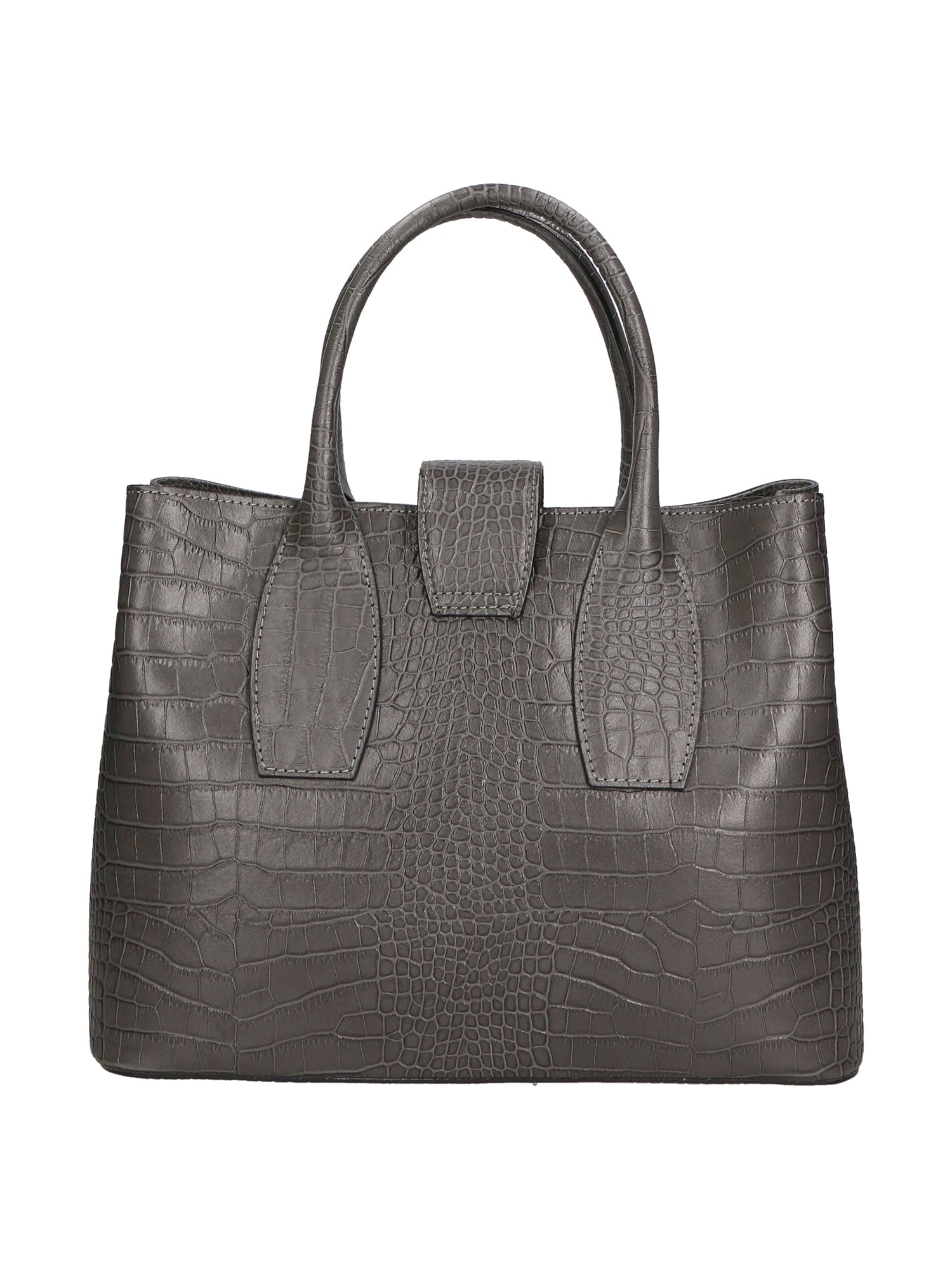 Letizia Borsa a mano da donna Pelle stampata croco 06542-GRIGIO SCURO Chiara Ferretti