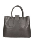 Letizia Borsa a mano da donna Pelle stampata croco 06542-GRIGIO SCURO Chiara Ferretti