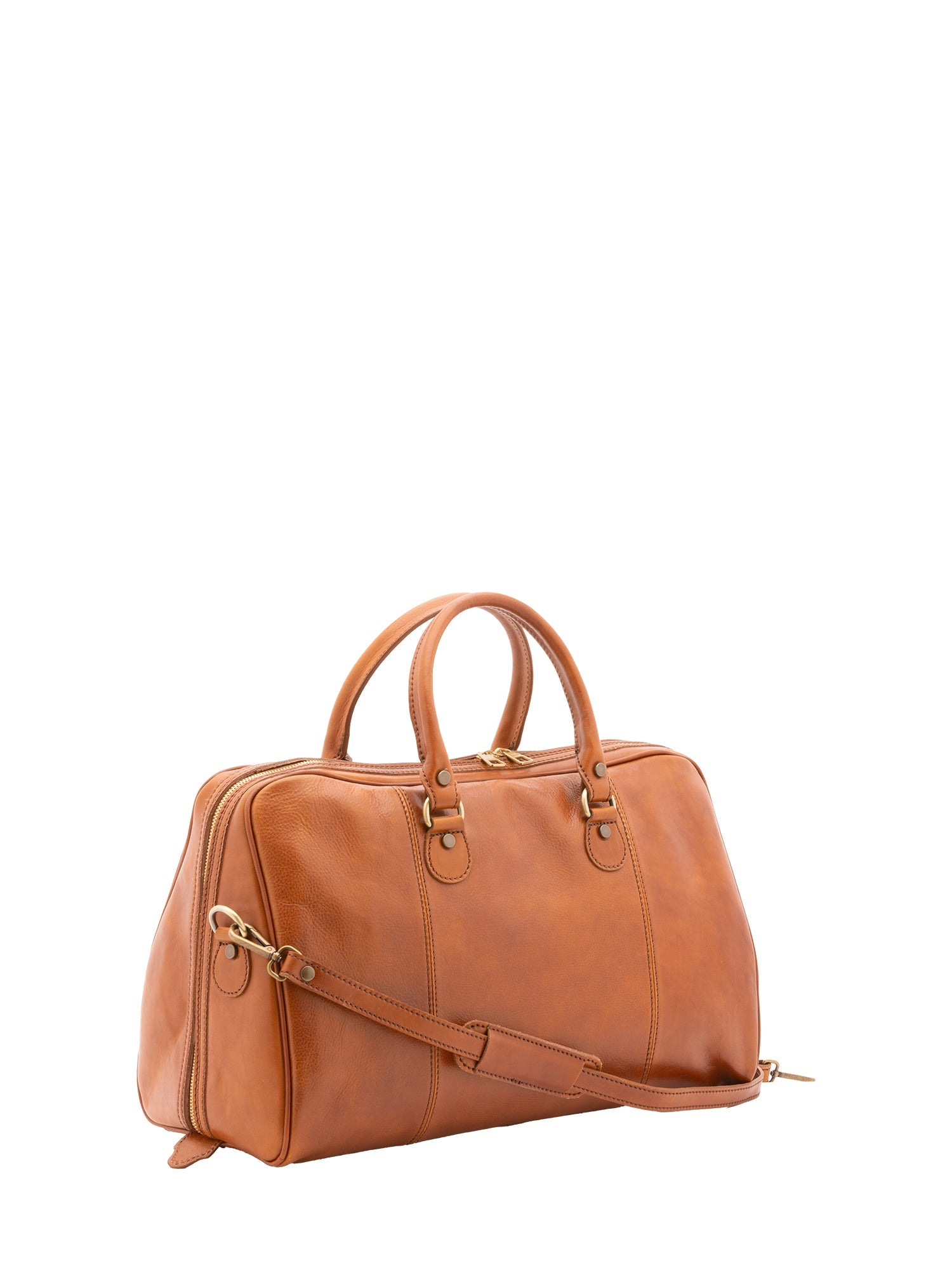 Borsa da viaggio unisex in vera pelle 100% cotone 4040-MIELE Alessia Firenze