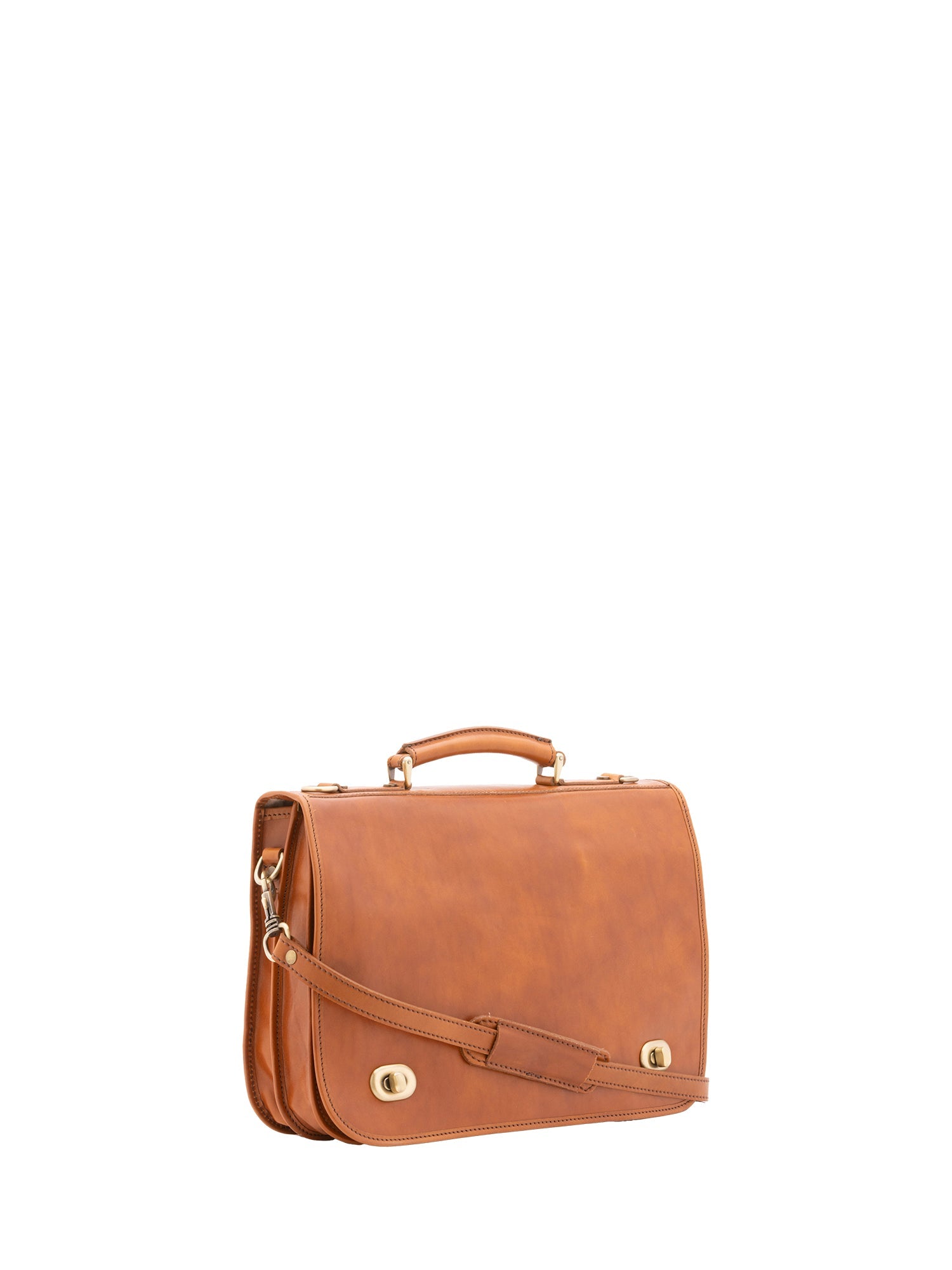 Borsa a mano unisex in vera pelle Made in Italy 4512-MIELE Alessia Firenze