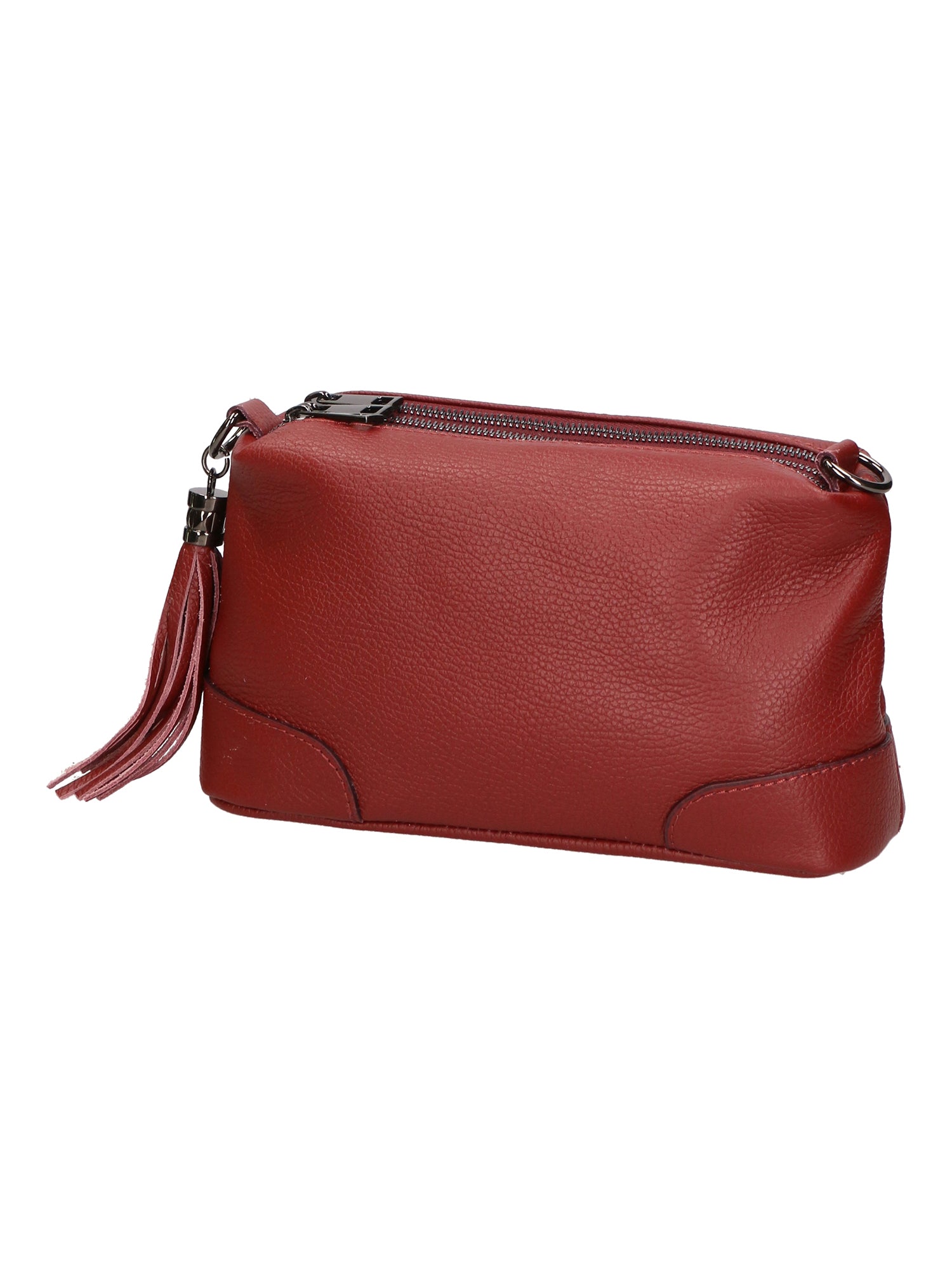 Lidia Borsa a mano da donna Vera pelle 06513-ROSSO SCURO Chiara Ferretti