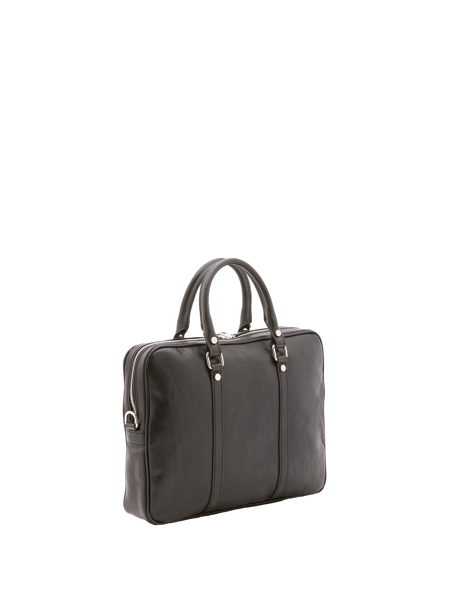 Borsa a mano unisex in vera pelle Made in Italy 4540-NERO Alessia Firenze
