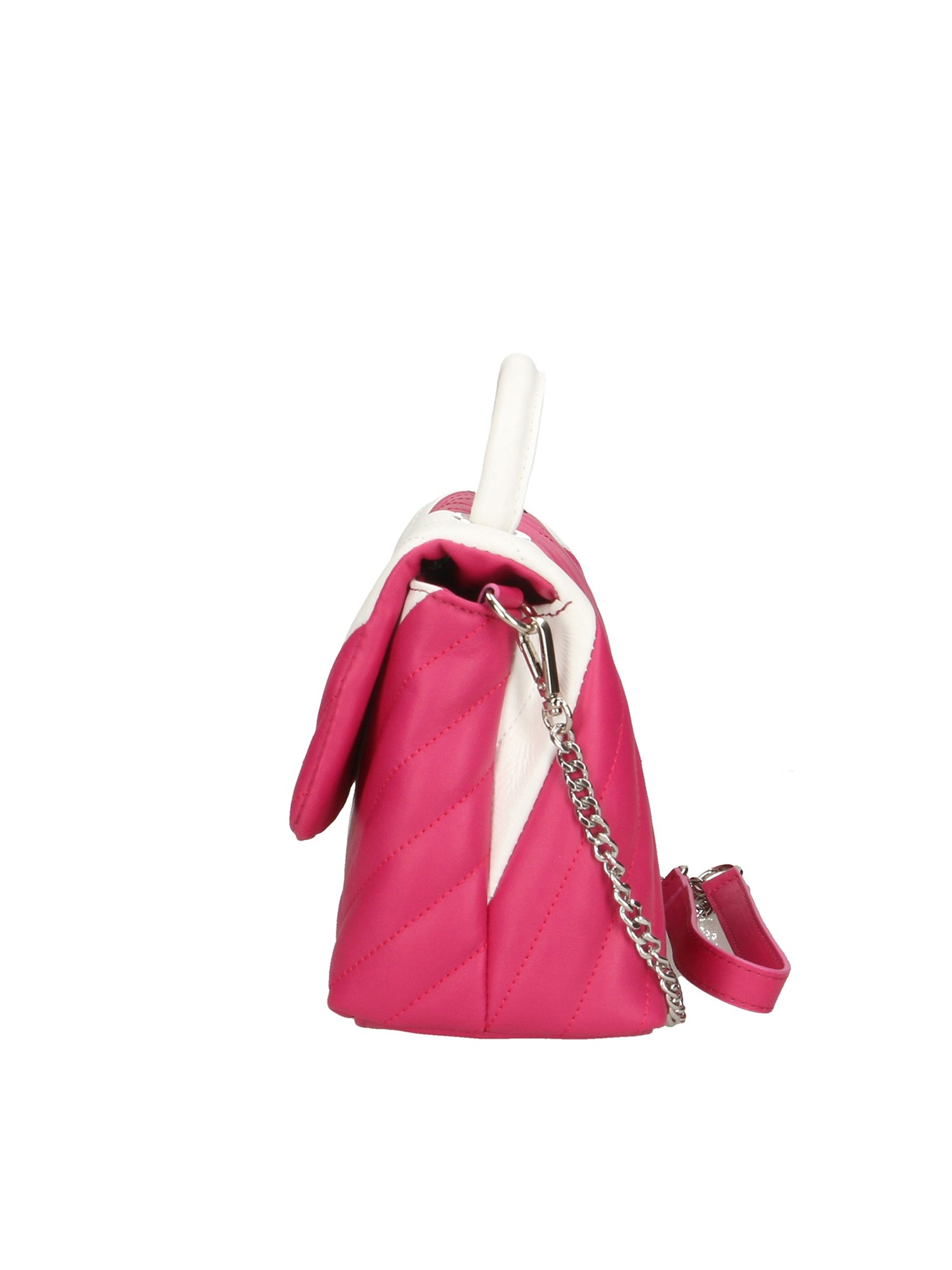 Ramona Borsa a mano da donna Vera pelle 192280-FUXIA + BIANCO Chiara Ferretti