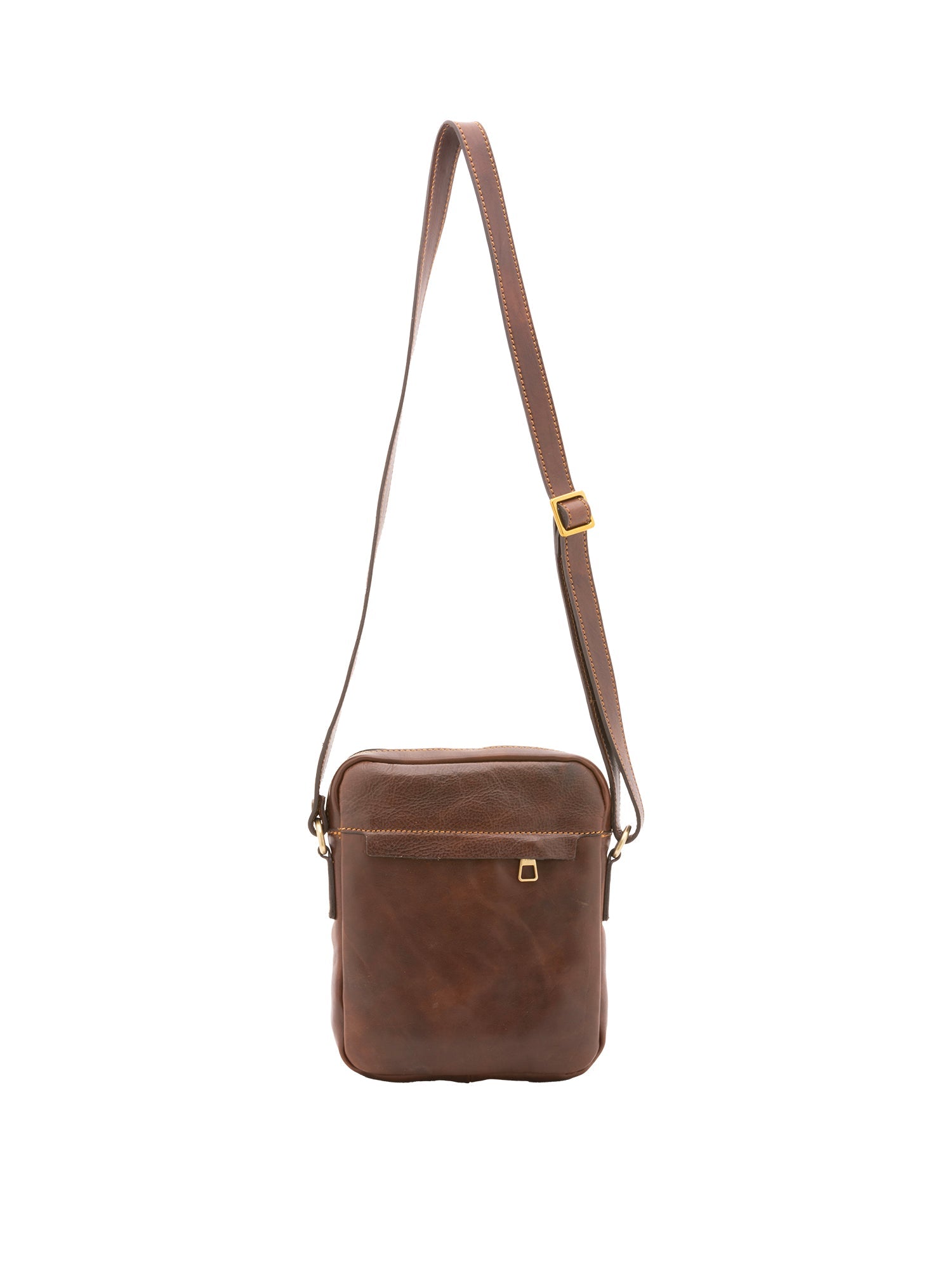 Borsa a tracolla uomo vera pelle Made in Italy 4313-TESTA DI MORO Alessia Firenze