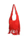 Zefira Borsa a spalla da donna Pelle Scamosciata 8630-ROSSO Chiara Ferretti