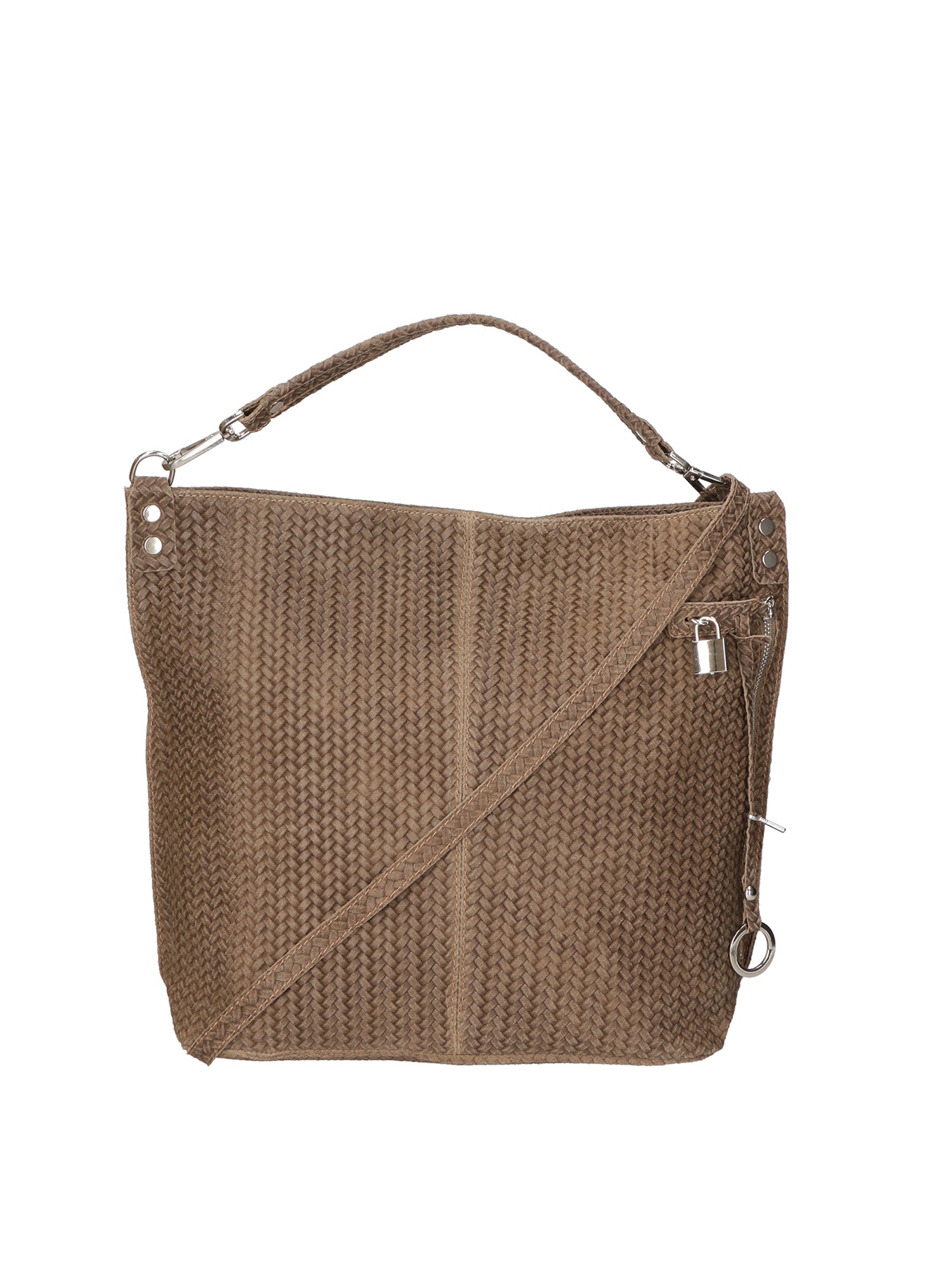 Elga Borsa a spalla da donna Vera pelle 80051-TAUPE Chiara Ferretti