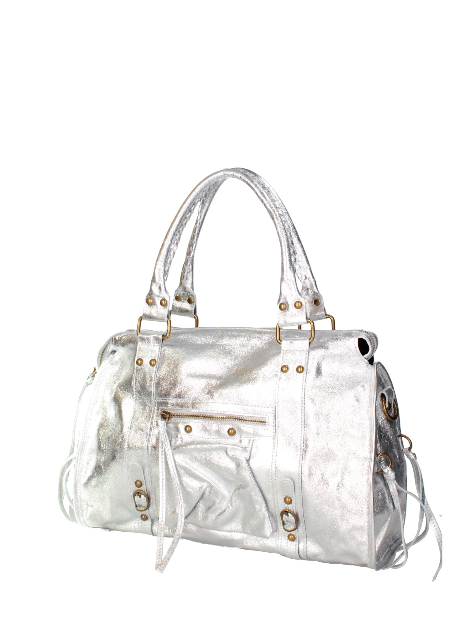 Novara Borsa a spalla da donna Vera pelle 06090 LM-L001 ARGENTO Chiara Ferretti