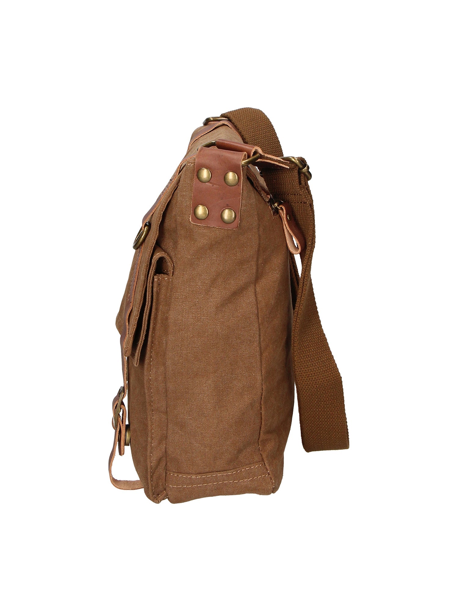 Milena Borsa a tracolla unisex Canvas e vera pelle ZG3009-FANGO TAUPE Chiara Ferretti