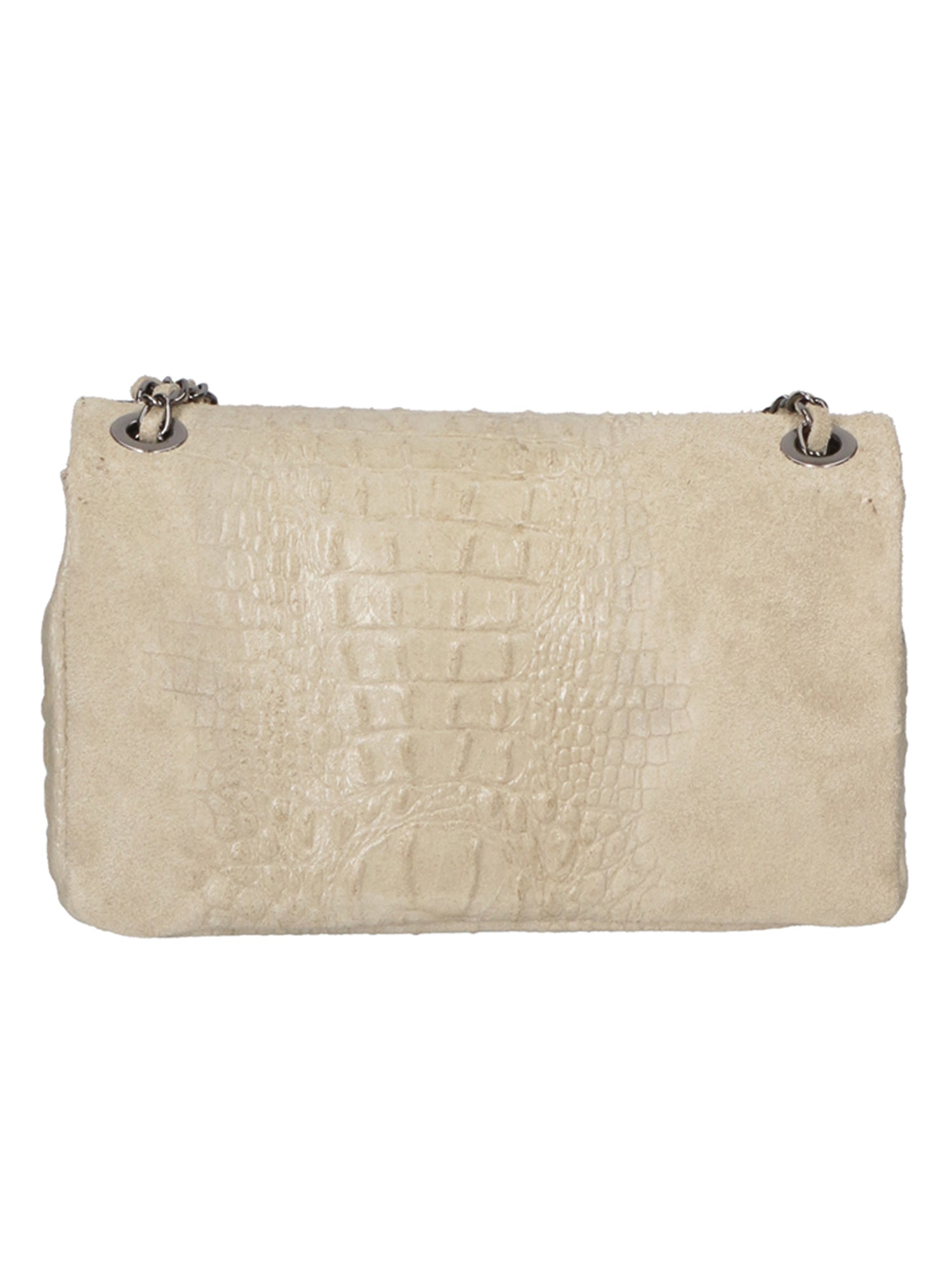 Edvige Borsa a spalla da donna Pelle Croco Stampata 80045-TAUPE Chiara Ferretti
