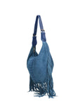 Zefira Borsa a spalla da donna Pelle Scamosciata 8630-BLU Chiara Ferretti