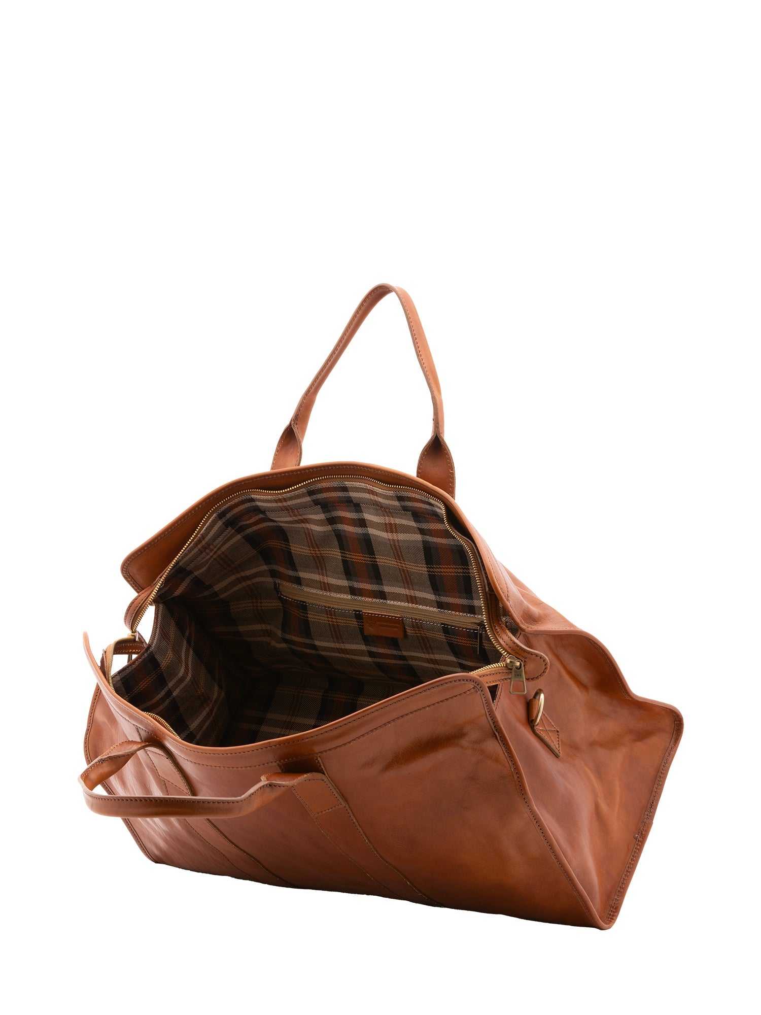 Borsa da viaggio unisex in vera pelle 100% cotone 4091-MIELE Alessia Firenze