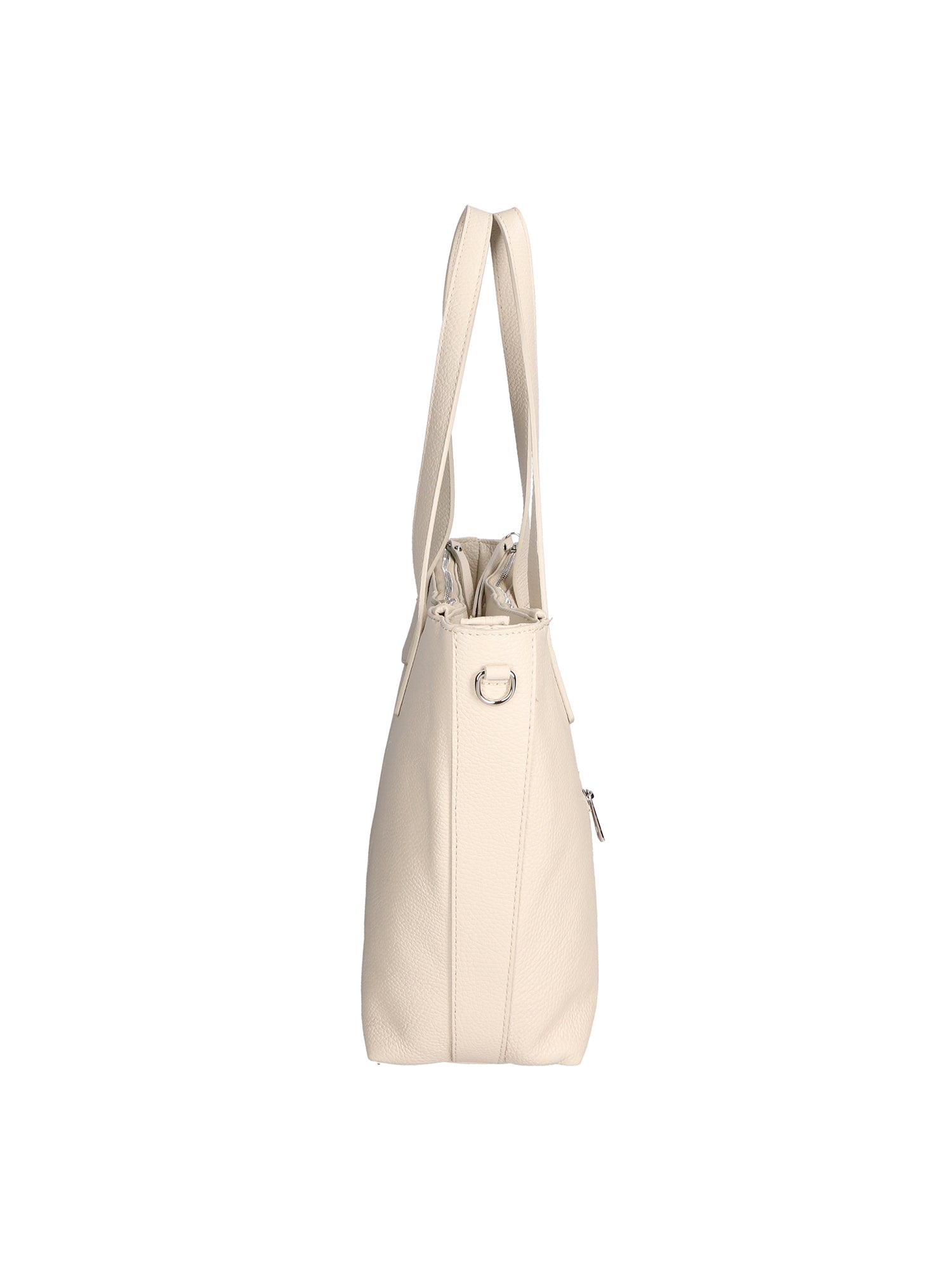 Gea Borsa a spalla da donna Vera pelle 05935-D37 LATTE MILK Chiara Ferretti