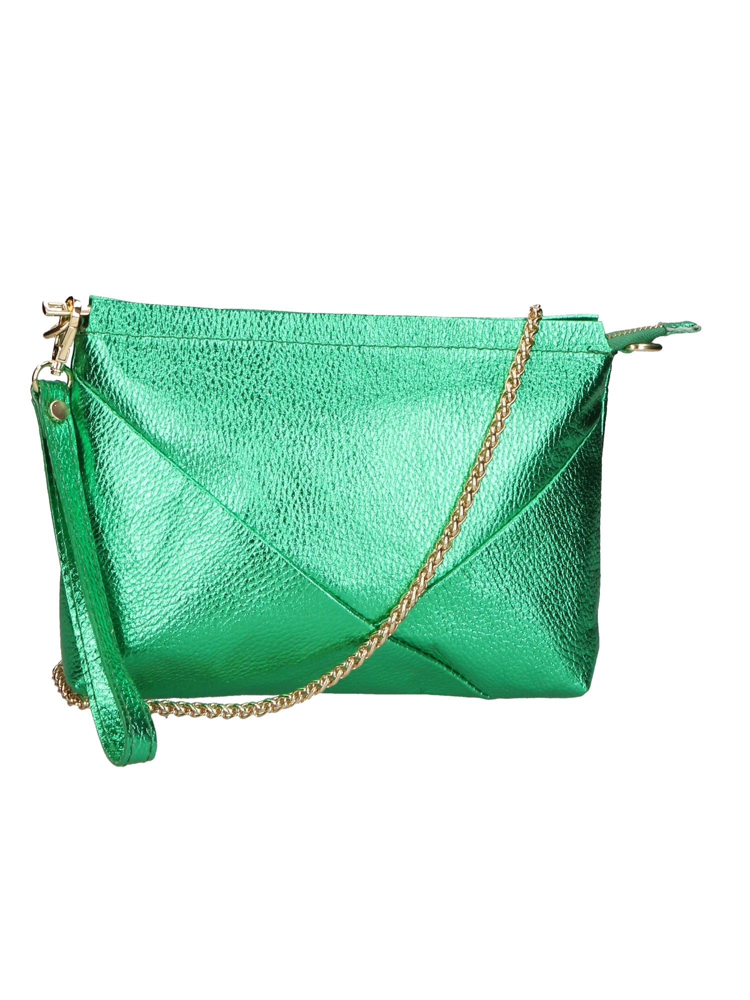 Giorgia Damen-Clutch aus echtem Leder, hergestellt in Italien, 19 x 27 x 2 cm