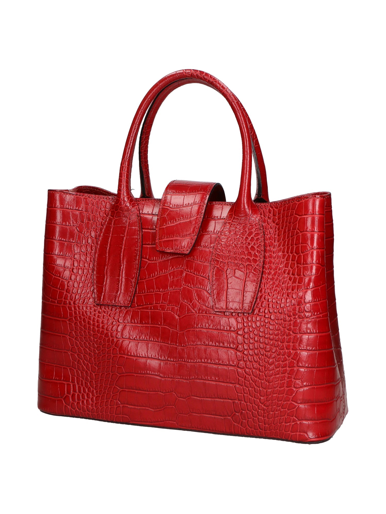 Letizia Borsa a mano da donna Pelle stampata croco 06542-ROSSO SCURO Chiara Ferretti