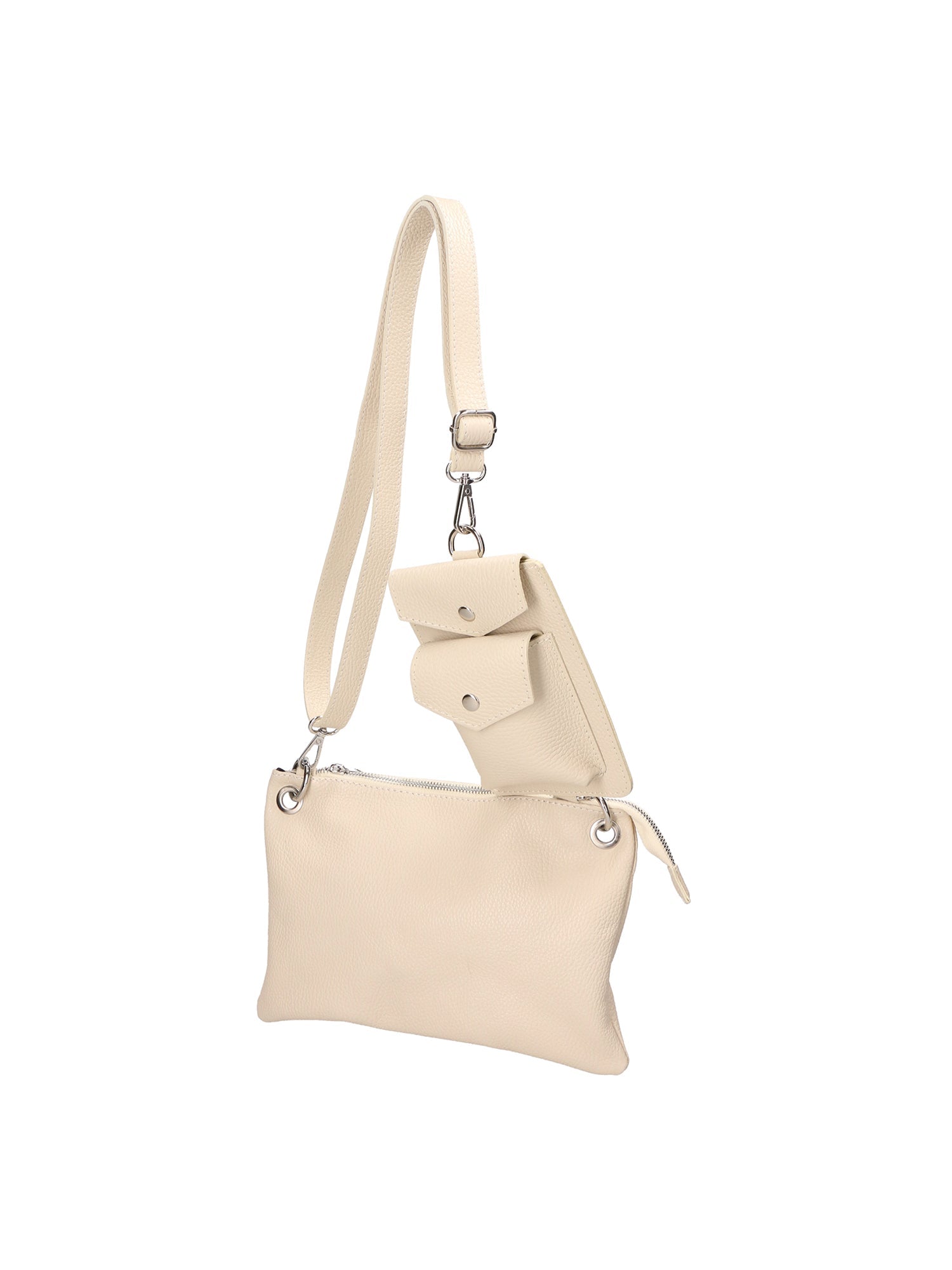 Ifigenia Borsa a tracolla da donna Vera pelle 05932-D37 LATTE MILK Chiara Ferretti