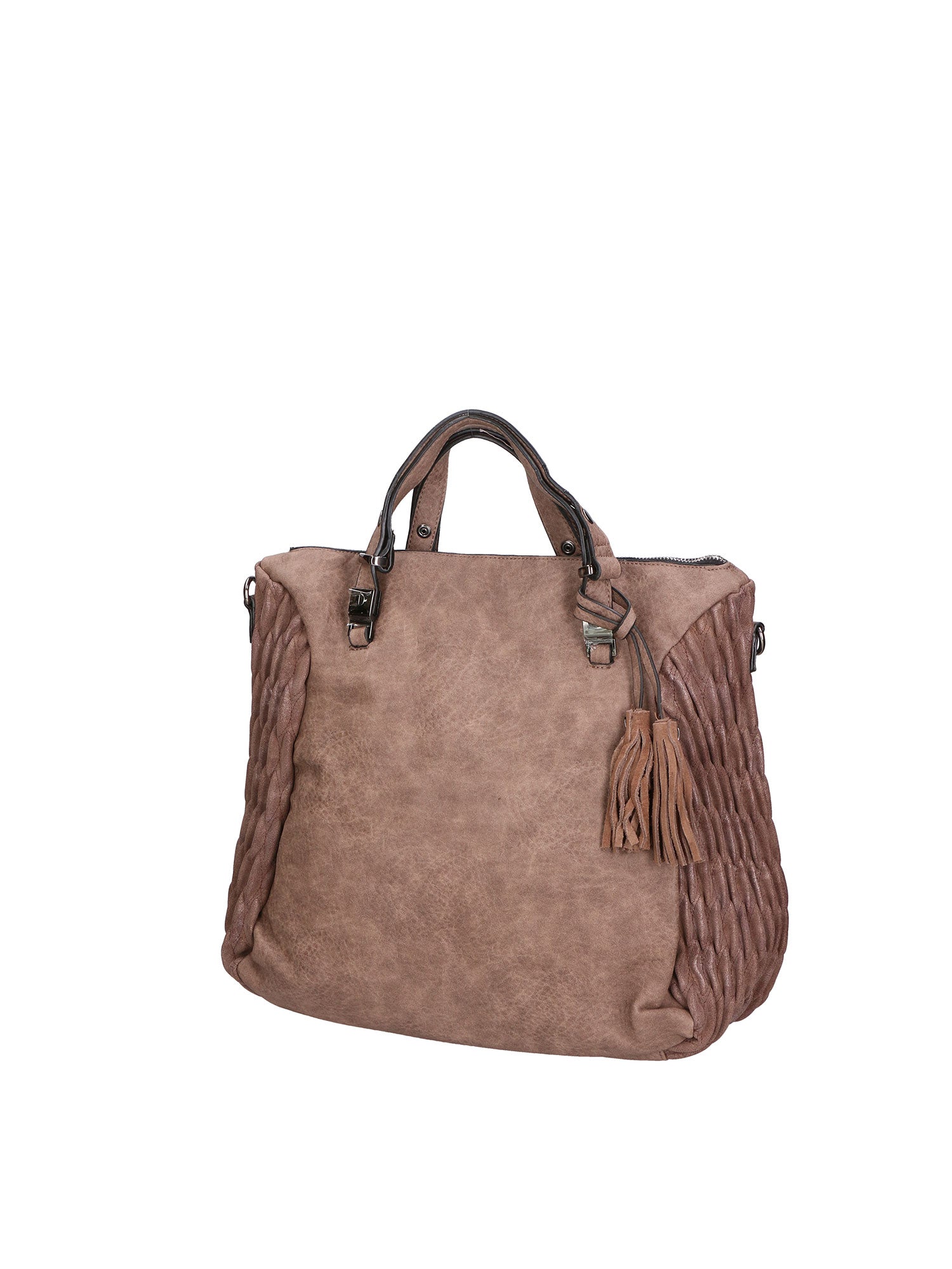 Zaffira Borsa a spalla da donna Misto nylon e pelle LK0264-FANGO Chiara Ferretti