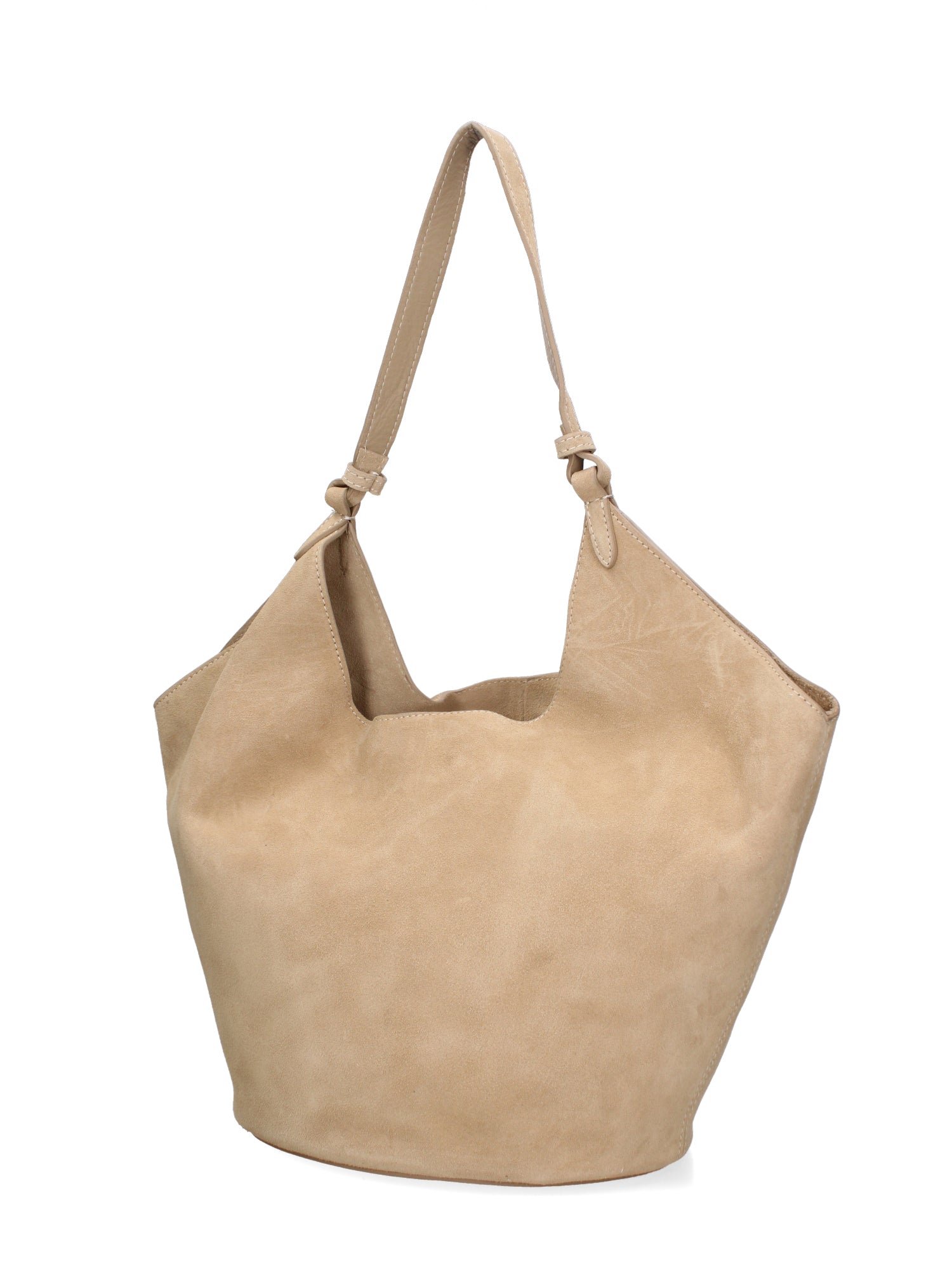 Lisboa Borsa a spalla da donna Pelle Scamosciata 7776-CAPPUCCINO Chiara Ferretti