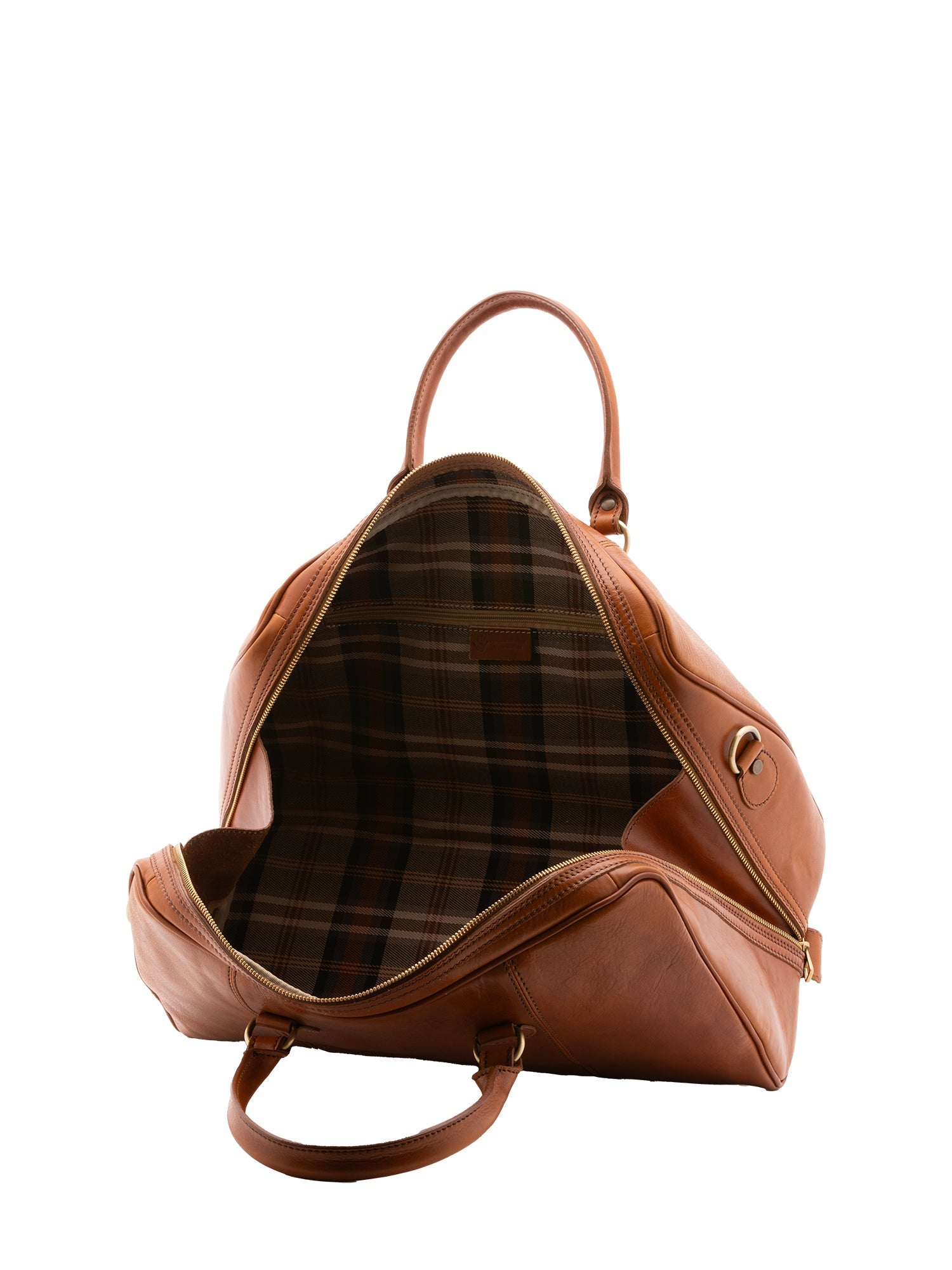 Borsa da viaggio unisex in vera pelle 100% cotone 4040-MIELE Alessia Firenze