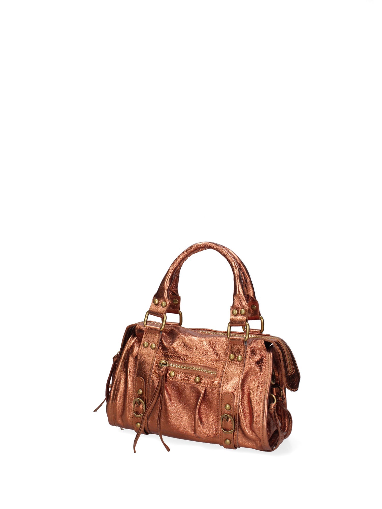 Damen-Schultertasche aus echtem Leder, hergestellt in Italien, 25 x 15 x 10 cm