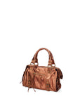 Damen-Schultertasche aus echtem Leder, hergestellt in Italien, 25 x 15 x 10 cm