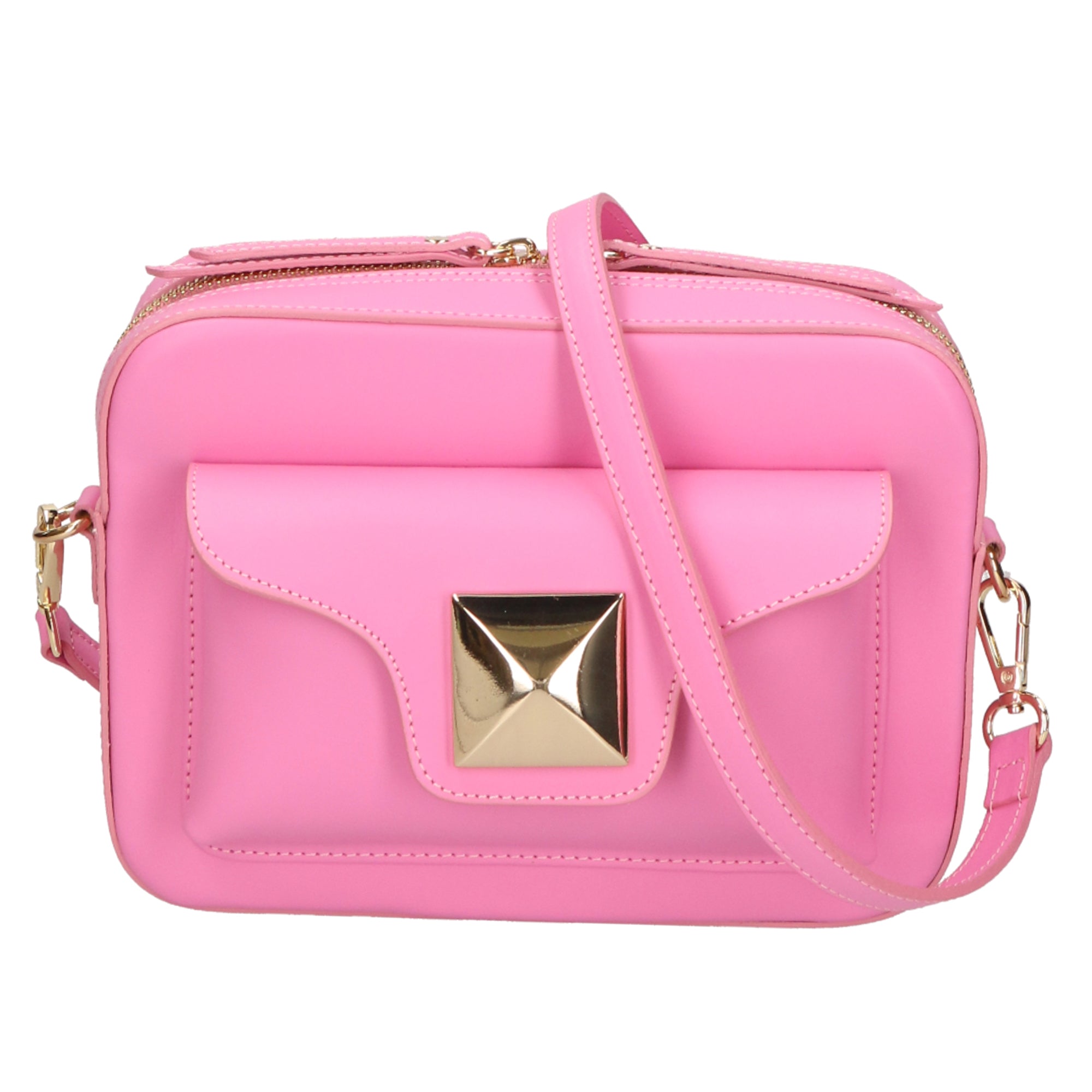 Ilenia Borsa a tracolla da donna 100% pelle 06013-L213 PINK Chiara Ferretti