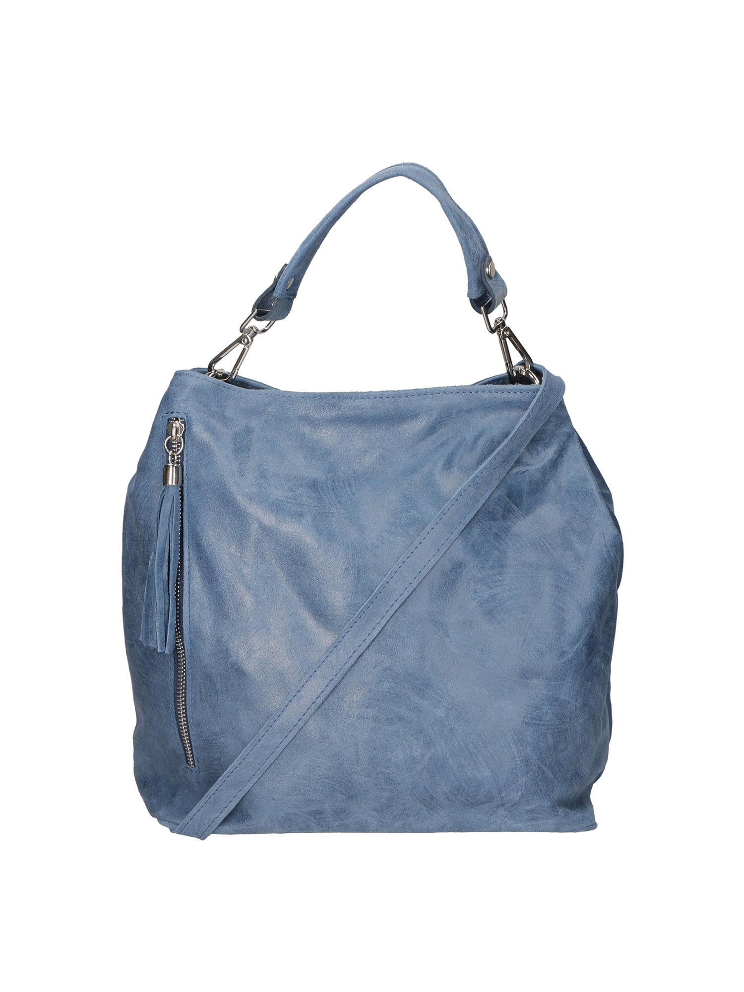 Elisabetta Borsa a mano da donna Vera pelle 80054-012 BLU JEANS Chiara Ferretti