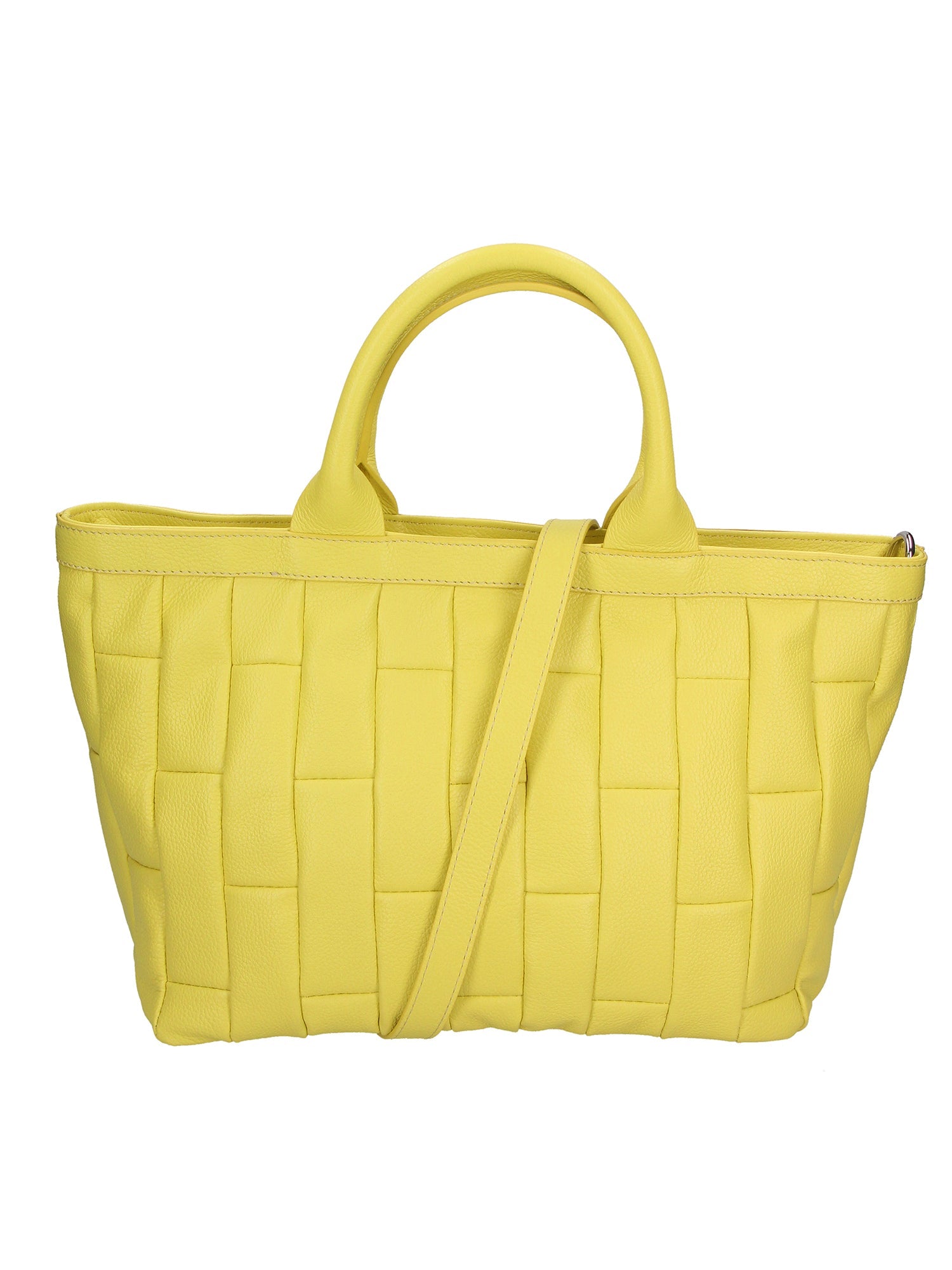 Ofelia Borsa a mano da donna Vera pelle SANEM 84-GIALLO Chiara Ferretti