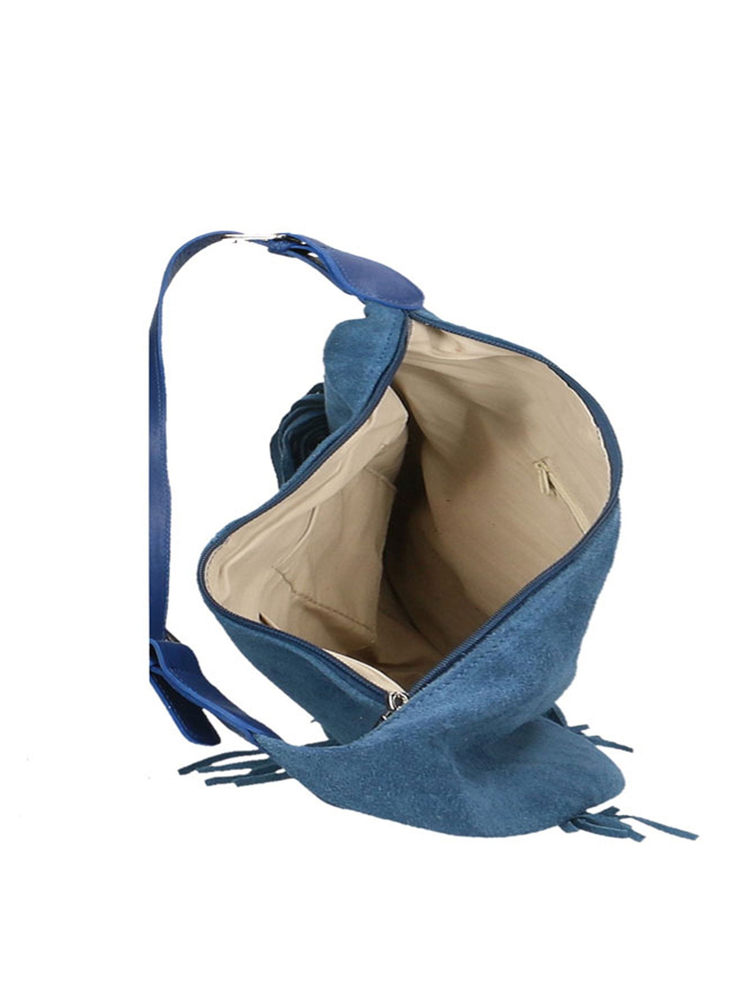Zefira Borsa a spalla da donna Pelle Scamosciata 8630-BLU Chiara Ferretti