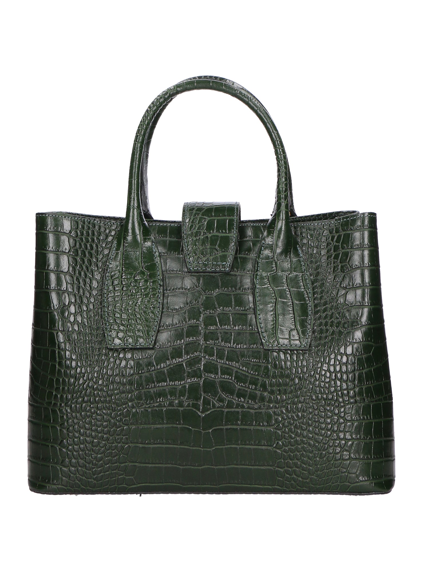 Letizia Borsa a mano da donna Pelle stampata croco 06542-VERDE SCURO Chiara Ferretti
