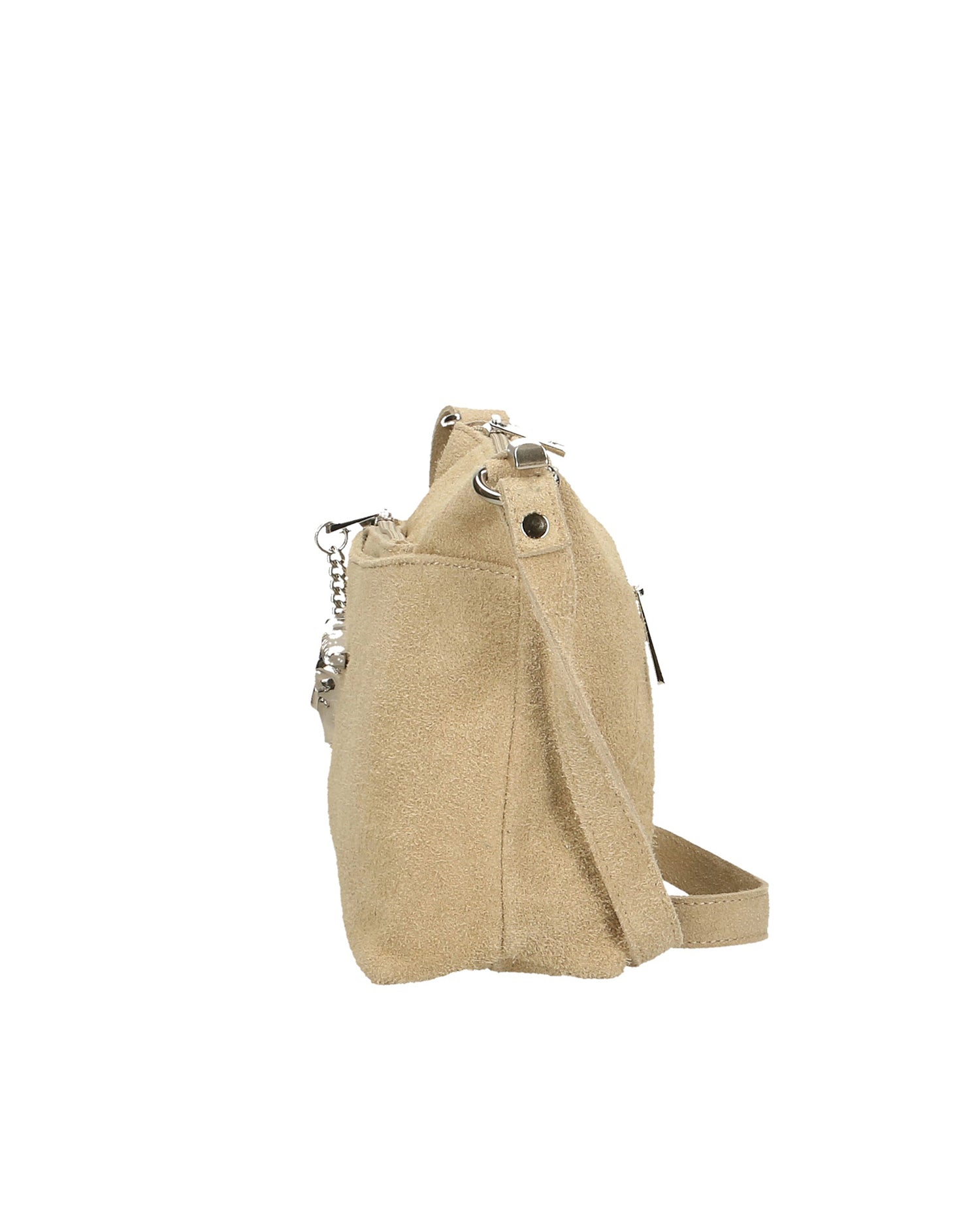 Embera Elite Borsa a tracolla donna Vera pelle scamosciata 8650-TAUPE Chiara Ferretti